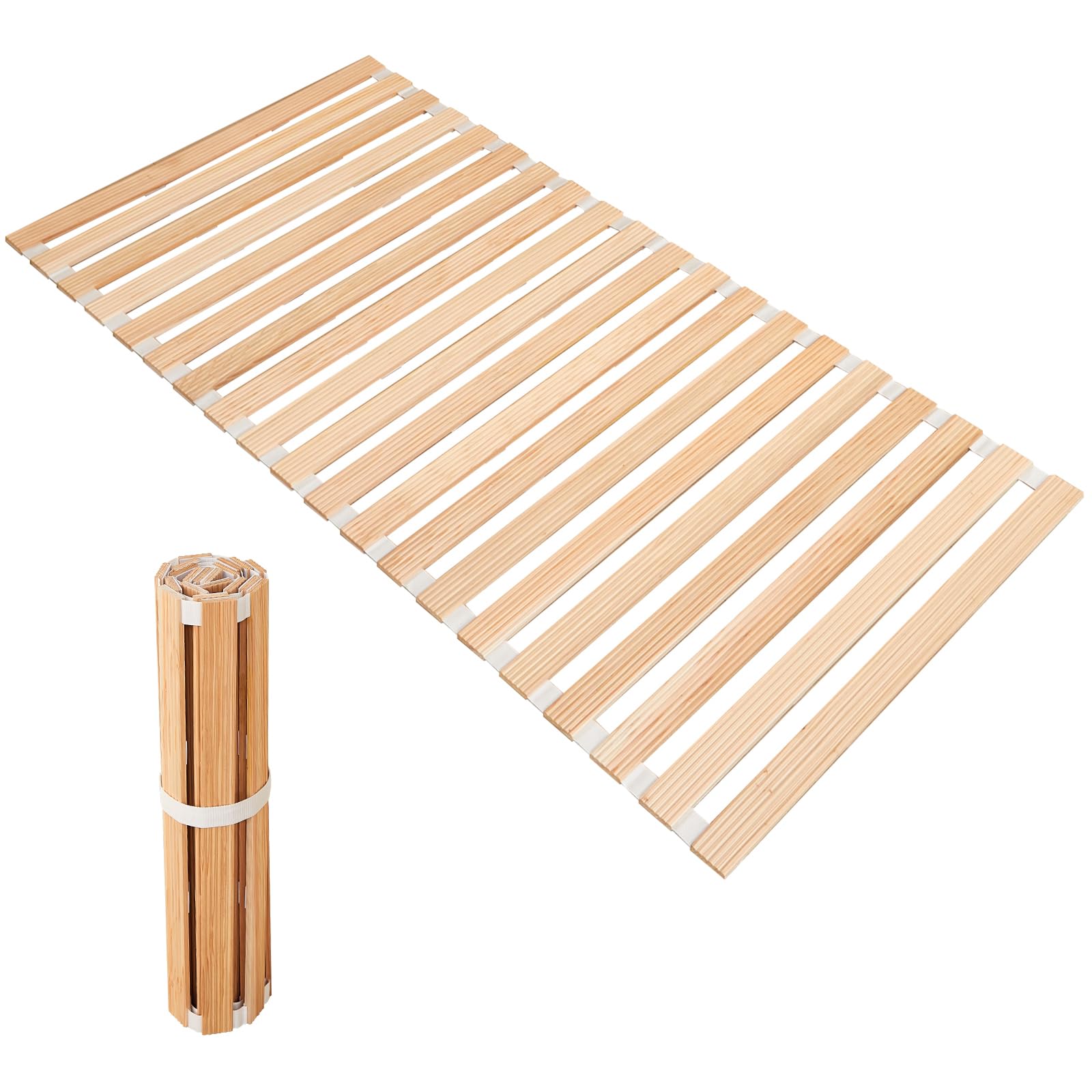 良木久印 折りたたみ すのこベッド セミダブル 国産檜 布団の下に敷く すのこマット 木製 スノコベッド 簀の子 通気性 滑り止め付き ｜良木久印 ベッド セミダブル 天然ひのき使用 すのこベッド