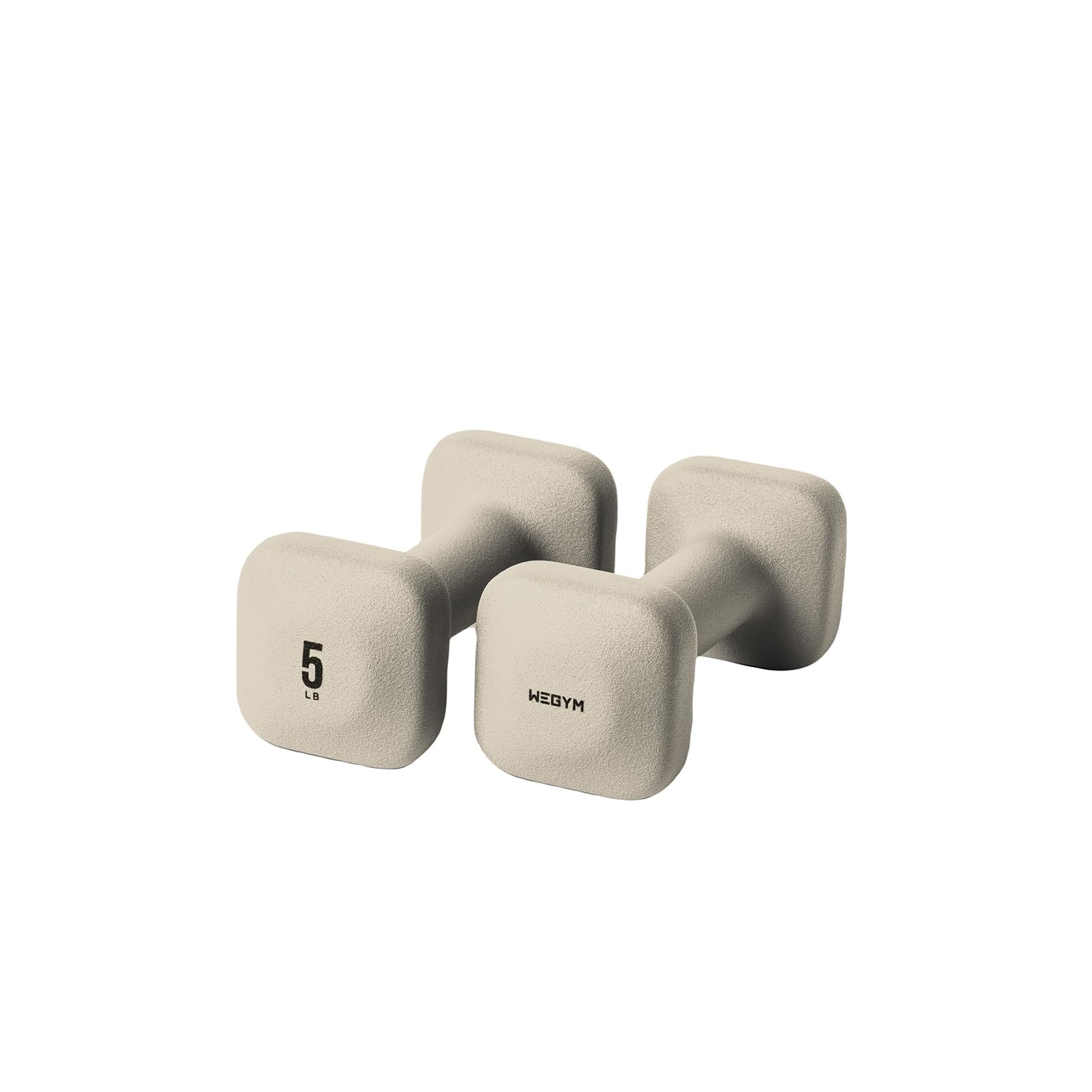 WeGym SafeGrip ダンベル「2個セット 0.9~9.0KG/2~20LB」「エコ材質」ソフトコーティングで [筋力トレーニング 筋トレ シェイプアップ 鉄アレイ 鉄アレー] ダンベルセット 自宅 サンドストーン 5LB/2.3KG