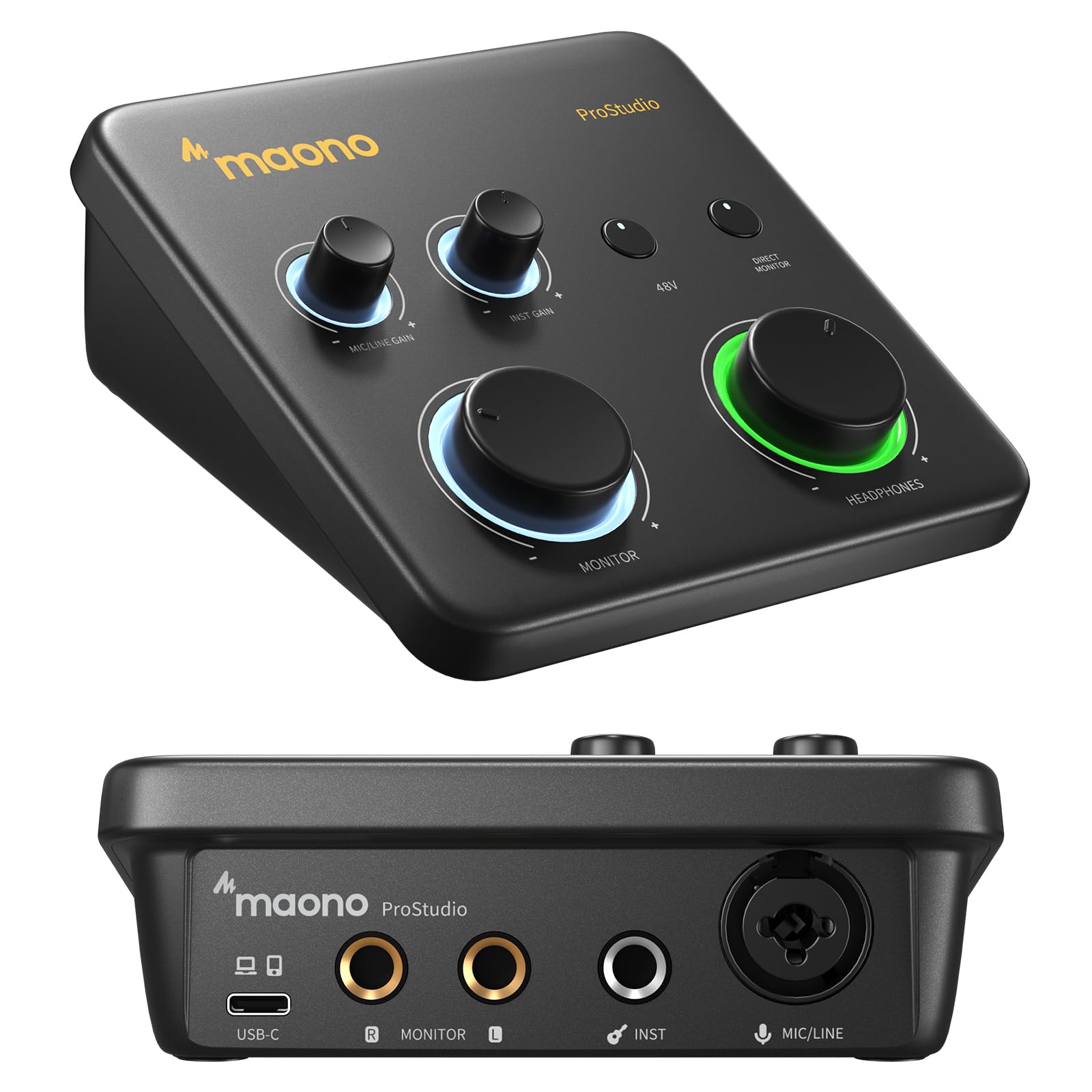 MAONO オーディオインターフェース オーディオミキサー XLR入力 ルーティング DAW 楽器/パソコン/スマホ/ヘッドホン対応 音楽制作 ホームスタジオ 配信 ポッドキャスト インターフェース 小型 ポータブル一 USBオーディオインターフェース P｜湖南オンライン
