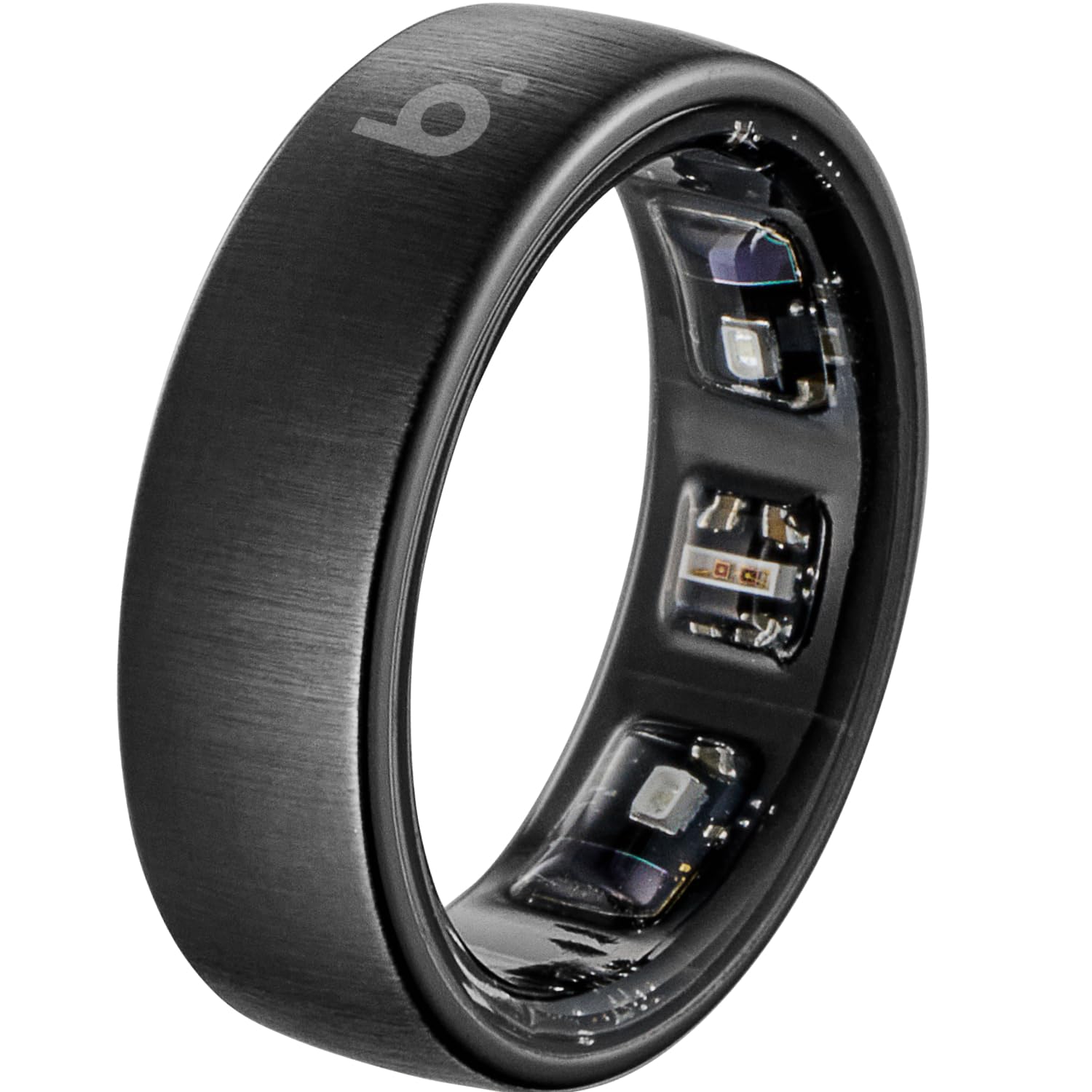 b.ring Pro スマートリング 健康管理 睡眠管理 チタン AI分析 Android iPhone対応 専用アプリ 最大7日間持続 IP68 5ATM 防水 歩数計 超軽量 ワイヤレス充電スタンド付き/ブラック US12号（日本基準26～28号/内周