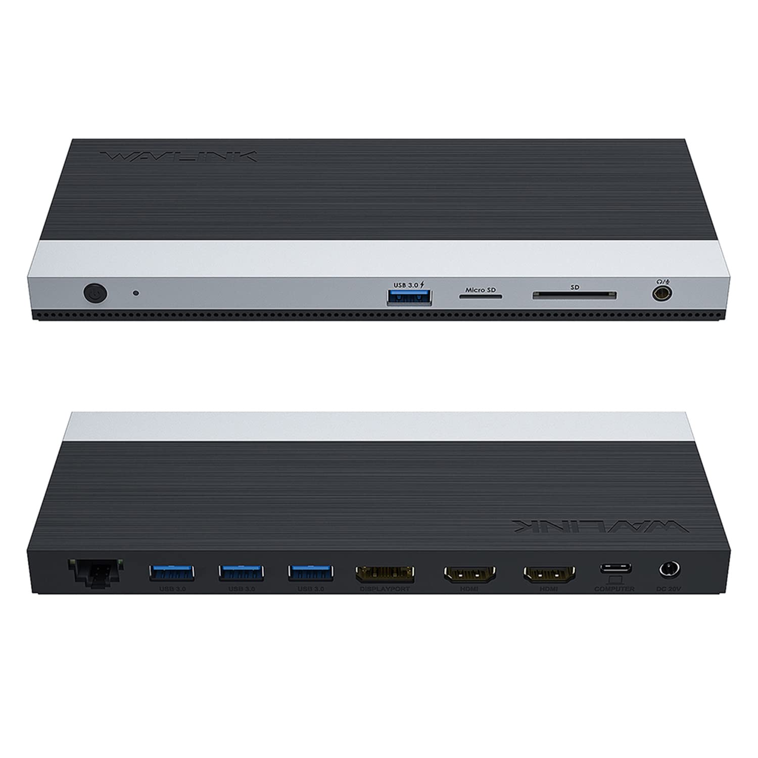 WAVLINK USB C 三重ディスプレイ ドッキングステーション 13-in-1 PC用100W充電対応、最大4K@60Hz DP HDMI USB 3.0 ギガビットイーサネット SD/TF カードスロット オーディオジャック搭載、Windows &