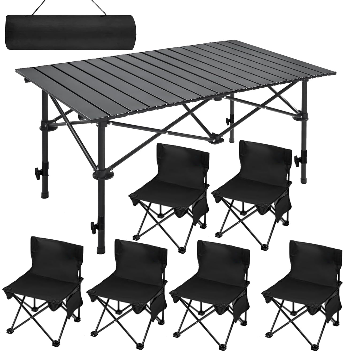 楽天市場】アウトドアテーブルチェアセットキャンプ7点セット(サイズ