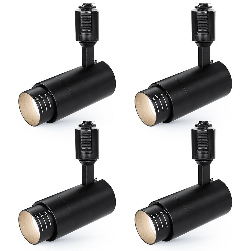 SPAHER ダクトレール用スポットライト LED 照明 ビーム角調節タイプ ライティングレール 100W相当 角度調節可能 植物育成ライト LED一体型 取付け簡単 電球不要 照明器具 明るい おしゃれ 玄関 リビング キッチン インテリア 10W ブラ