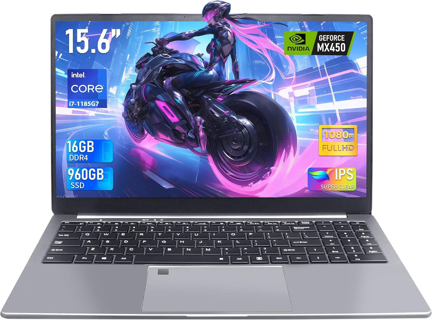 ノートパソコン【Core i7 1185G7/NVIDIA MX450】第11世代インテル Core i7 第11世代 3.0~4.8Ghz 15.6インチFHD IPS /DDR4 16GB NvMe 高速SSD 960GB 日本語キーボードフィルム付き｜湖南オンライン