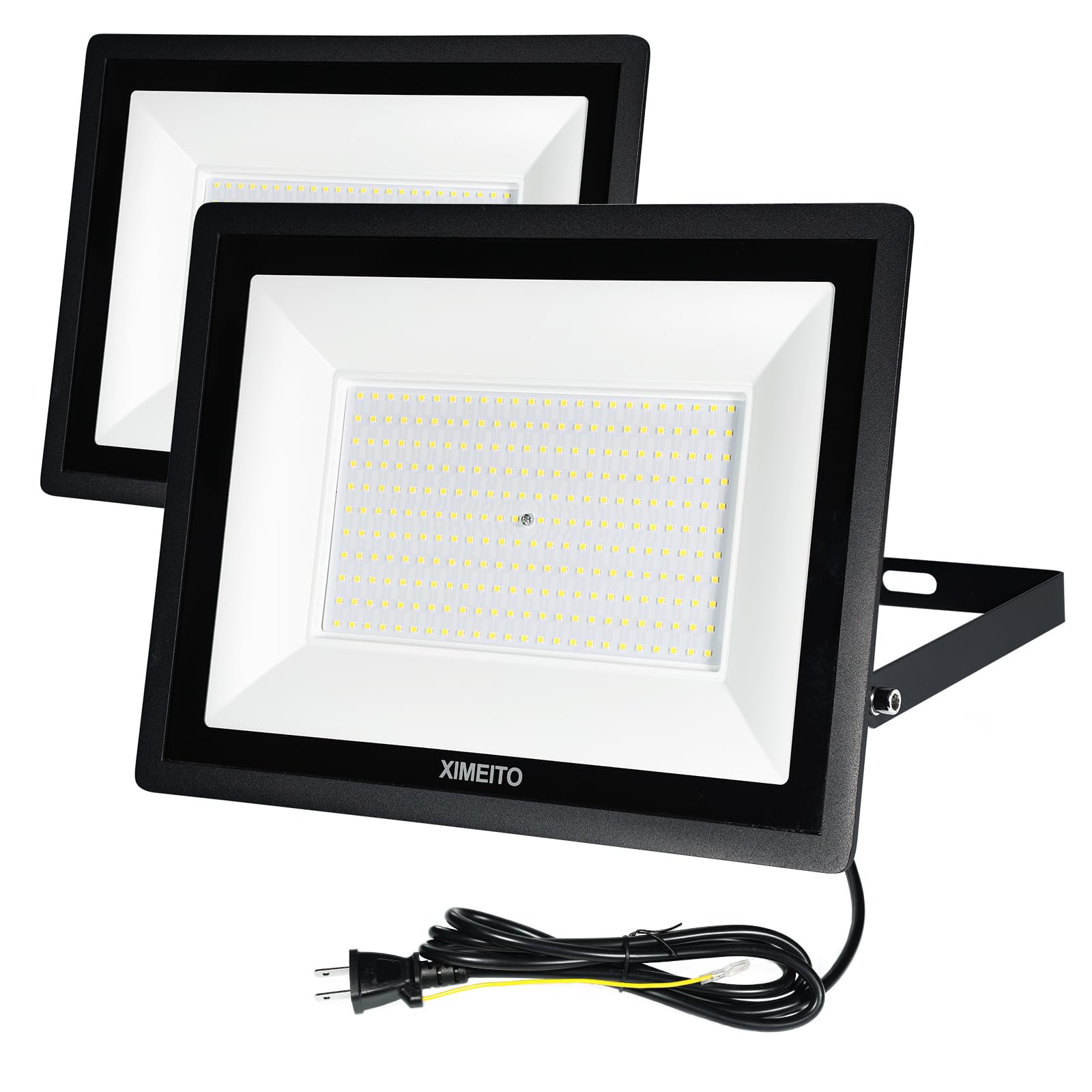 XIMEITO LED投光器 200W 昼光色 6500K 23000LM IP66防水 120°広角 ワークライト 作業灯 工事用 看板灯 外灯 駐車場 倉庫照明 船舶用 屋内・屋外作業対応 1.8mコード 100-240V対応 豪雨・豪雪対応 2セット 7,058円