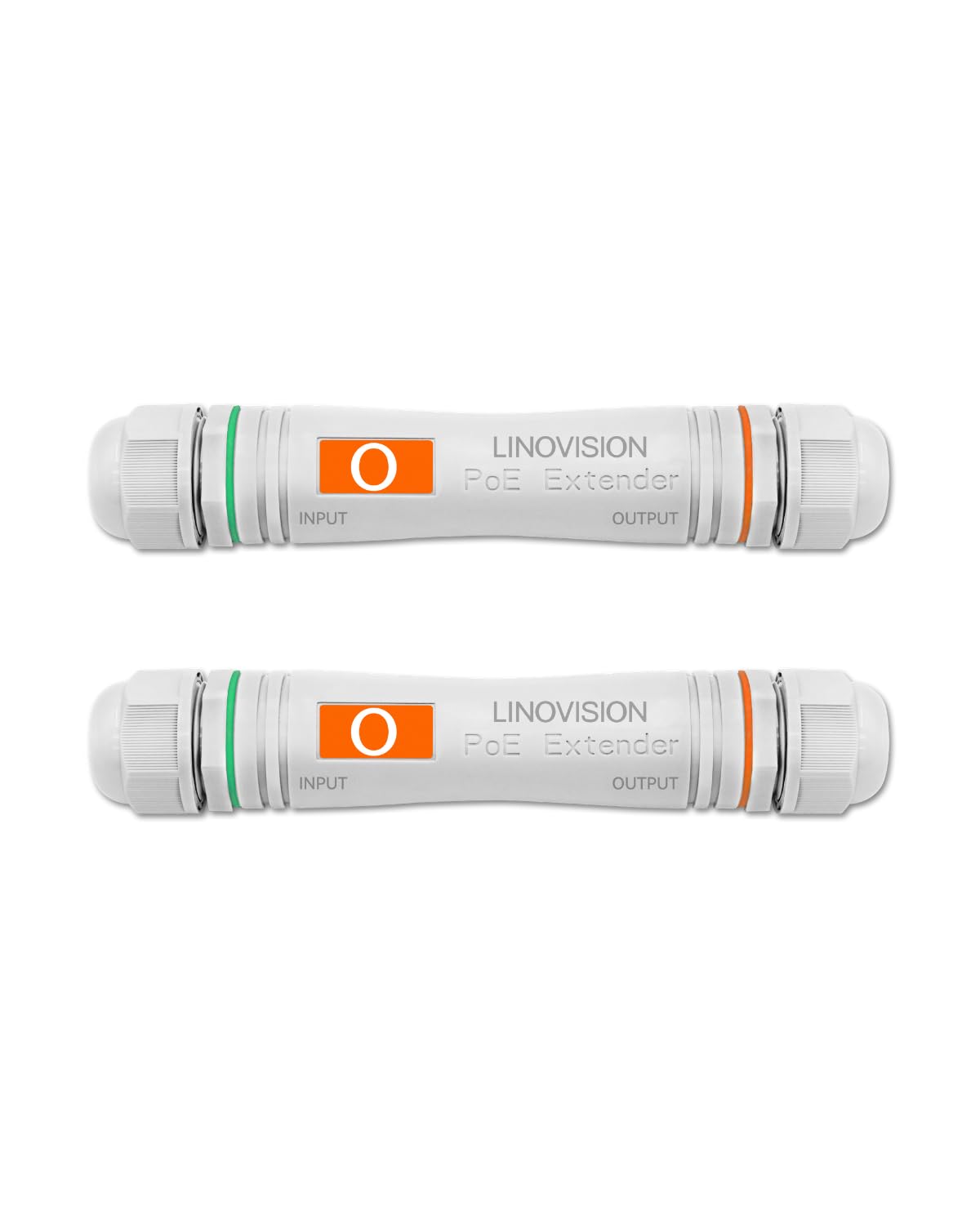 LINOVISION 長距離屋外用 PoE エクステンダー、最大800m延長、防水対応PoEリピーターIEEE802.3af/at 標準、10/100Mbps、IP カメラ、VoIP 電話などのPOEデバイスに電力供給 (2 パック)