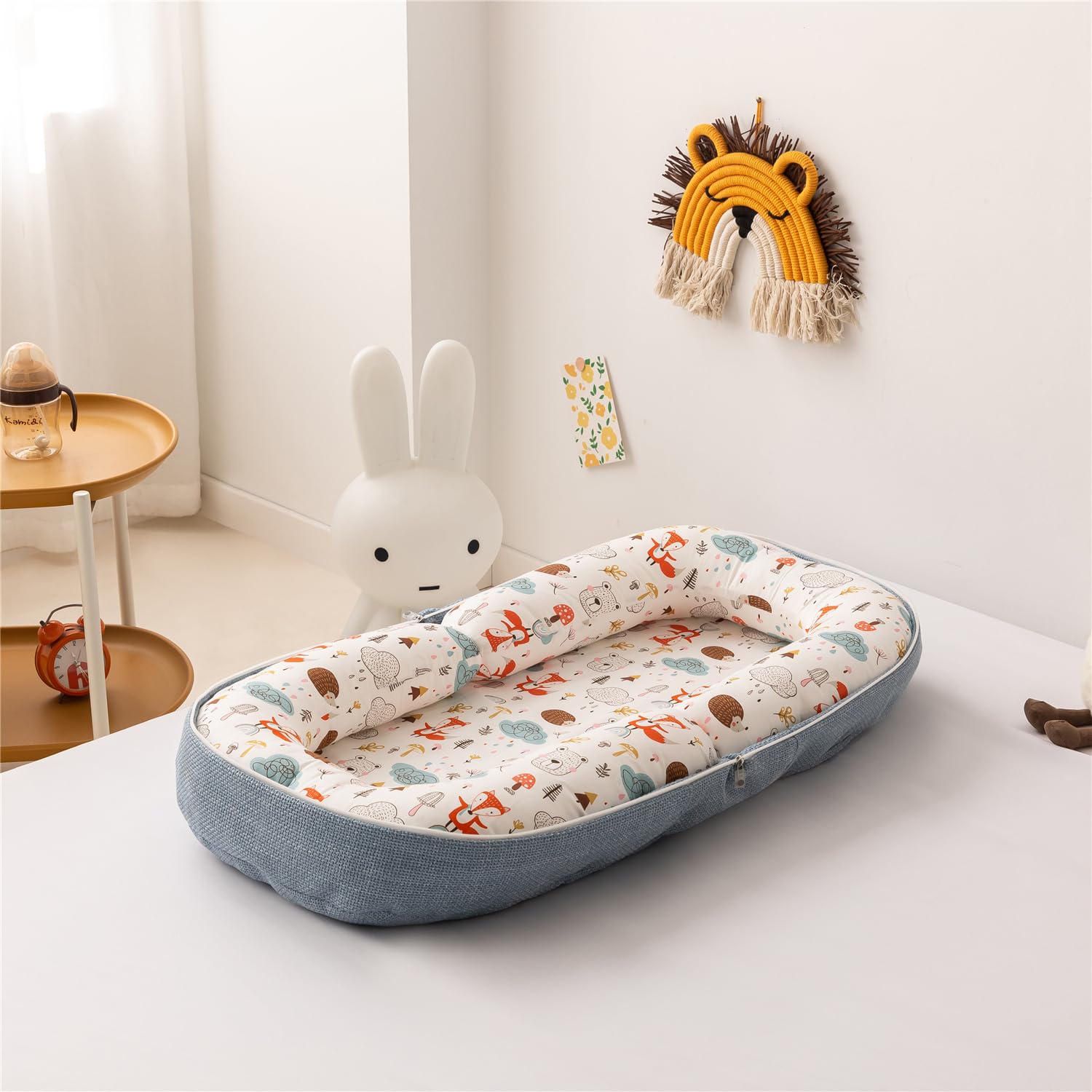 Lukaedy ベッドインベッド 携帯型 ベビーベッド 新生児 赤ちゃん 折りたたみ べびーべっと コンパクト添い寝 ベビーべっど持ち運び 通気性がよい 洗濯可能 折り畳みベッド 出産祝い