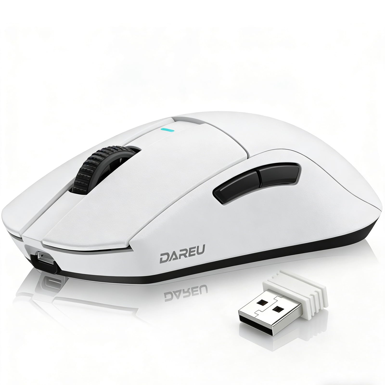 DAREU A950GM 無線 ゲーミングマウス 60g超軽量 ワイヤレス PAW3395センサー 26000DPI 2.4G/Bluetooth/USB接続可能 急速充電式 左右対称 白/ホワイト 技適認証取得【1年間メーカー保証】｜湖南オンライン