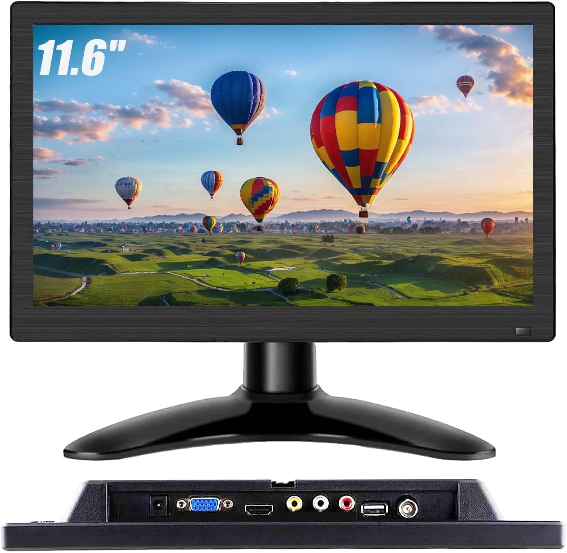 11.6インチ 液晶 小型 モニター 1920*1080 HDMI VGA BNC AV 多様接続全視野 サブ ディスプレイ スピーカー内蔵日本語メニュー