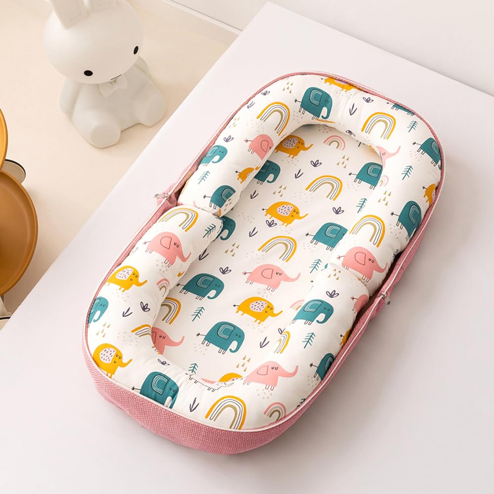Lukaedy ベッドインベッド 携帯型 ベビーベッド 新生児 赤ちゃん 折りたたみ べびーべっと コンパクト添い寝 ベビーべっど持ち運び 通気性がよい 洗濯可能 折り畳みベッド 出産祝い