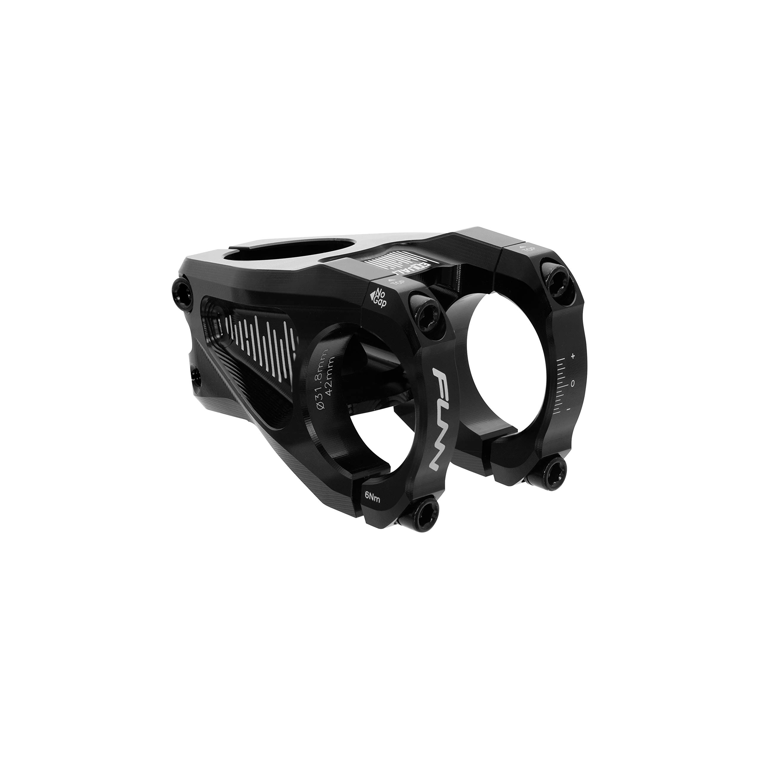 Funn イコライザー 自転車ステム 10mmドロップまたはライズ 31.8mmバークランプ (長さ42mm、ブラック)
