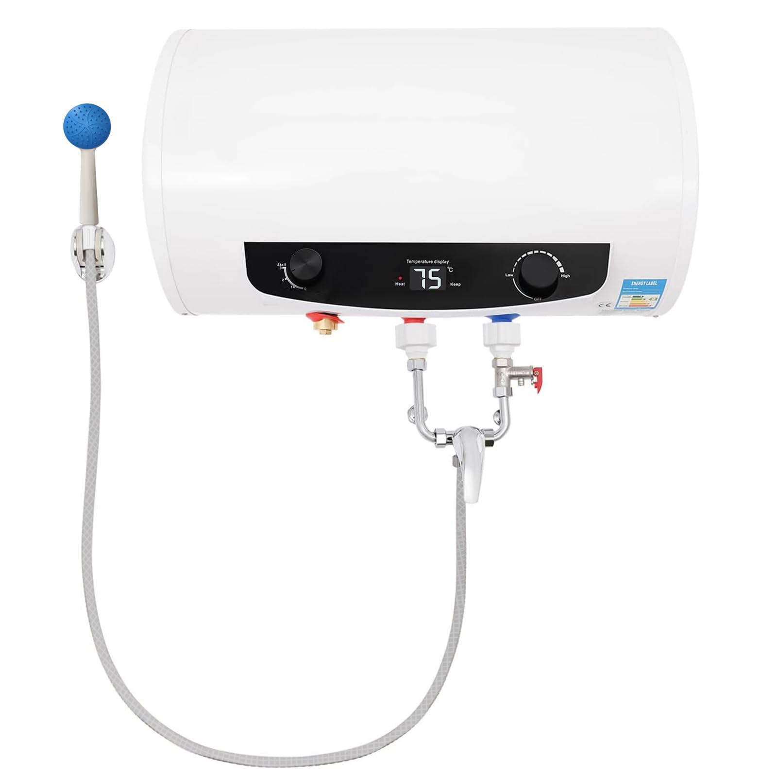 SHENGOCASE 電気温水器 100V~110V 1500W 30℃~75℃調節可 電気温水ヒーター 40L 大容量 電気給湯器 壁掛け貯湯式 壁掛 取り付けやすい 住宅向け 多シーン対応 日本語取扱説明書付き [並行輸入品]｜湖南オンライン