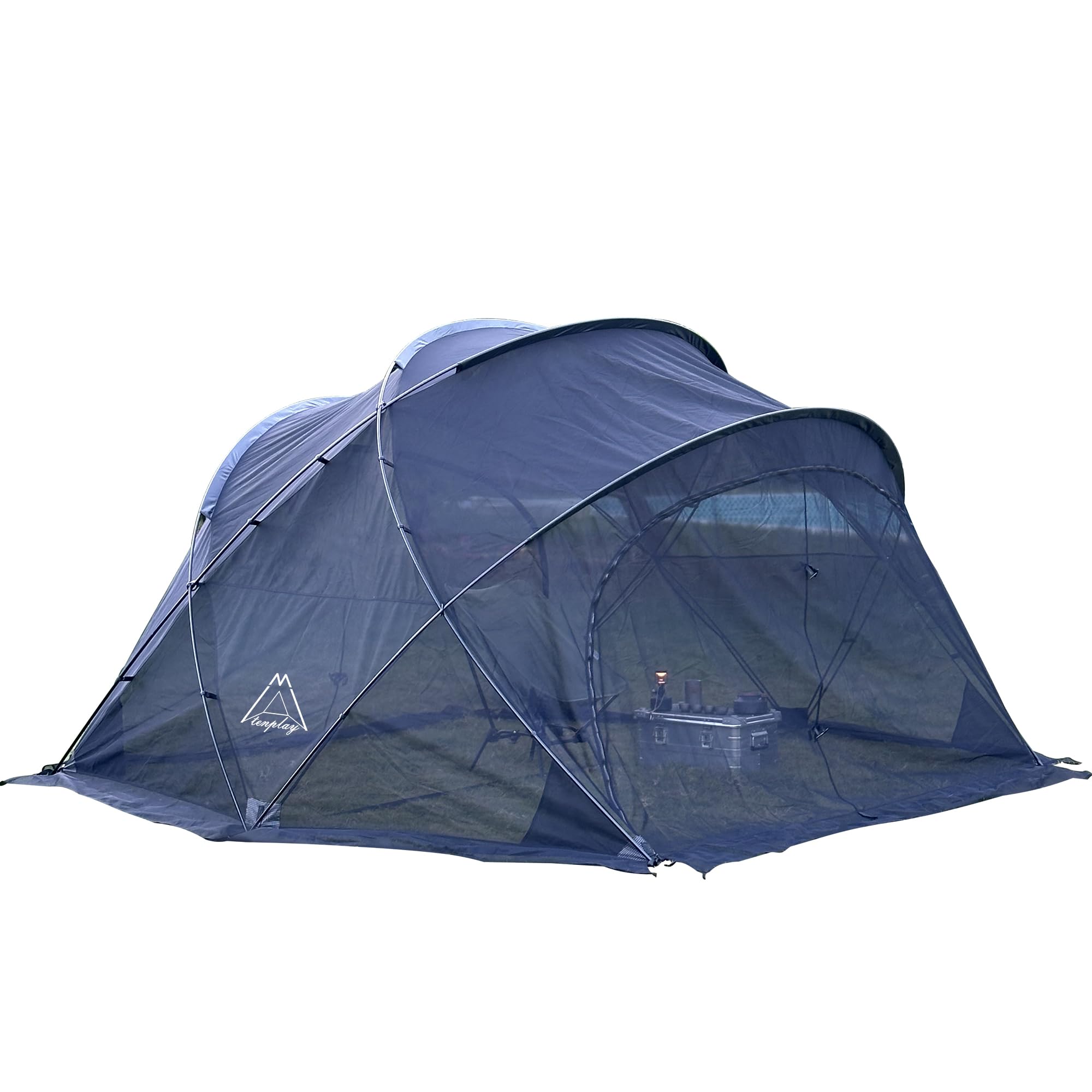 Tenplay「G-TENT-M200」専用メッシュテント N300メッシュ シェルター ドーム 幅350cm 自立式 4-6人用 タープテント ファミリー キャンプ アウトドア グランピング BBQ 夏に最適!G-TENT-M200専用アクセサリー .メ|湖南オンライン