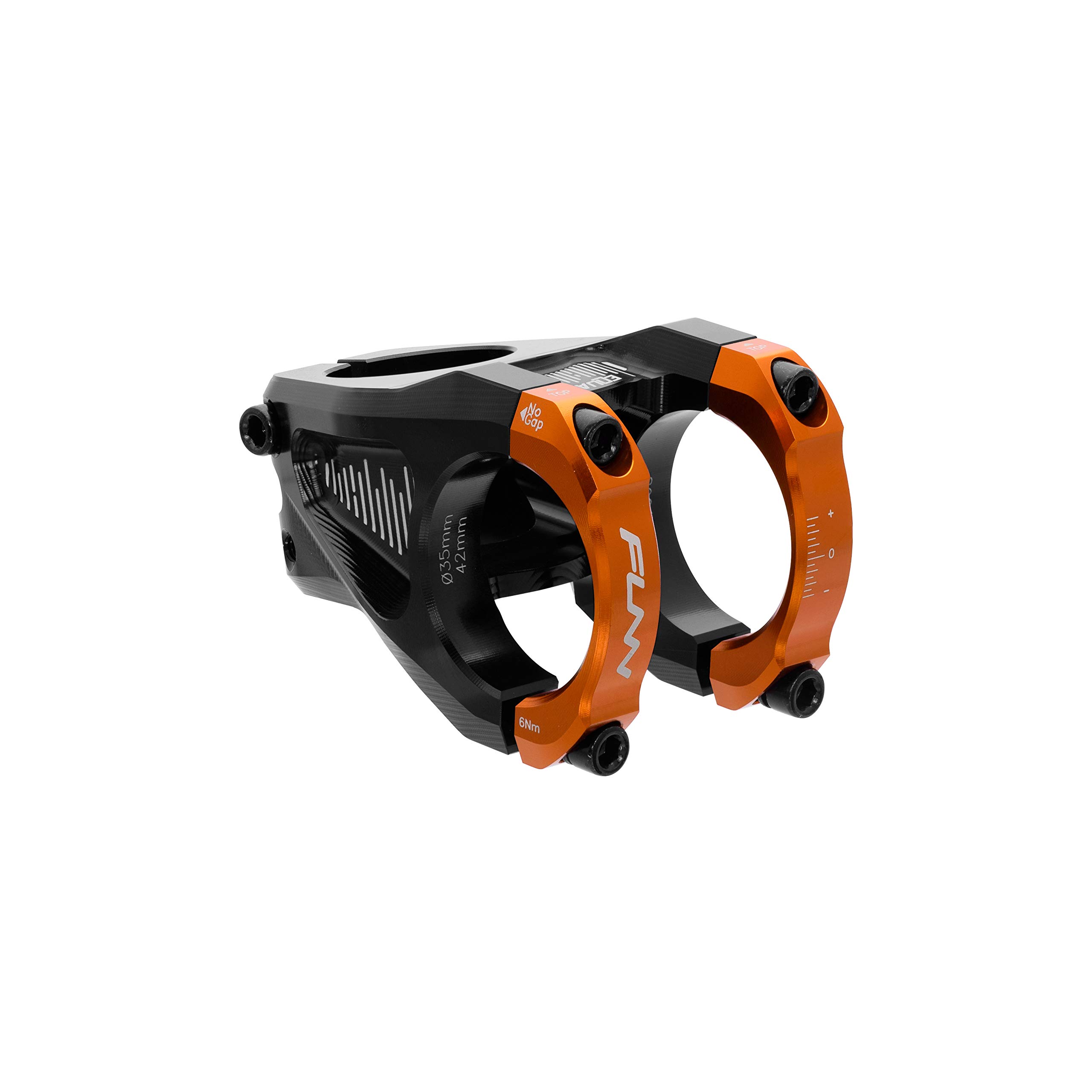 Funn イコライザ（Equalizer） MTB ステム 35 mm × 長さ 42mm ステム - クランプ直径：35mm - マウンテンバイク BMX 自転車 に適用 バイク ハンドル ステム (オレンジ)