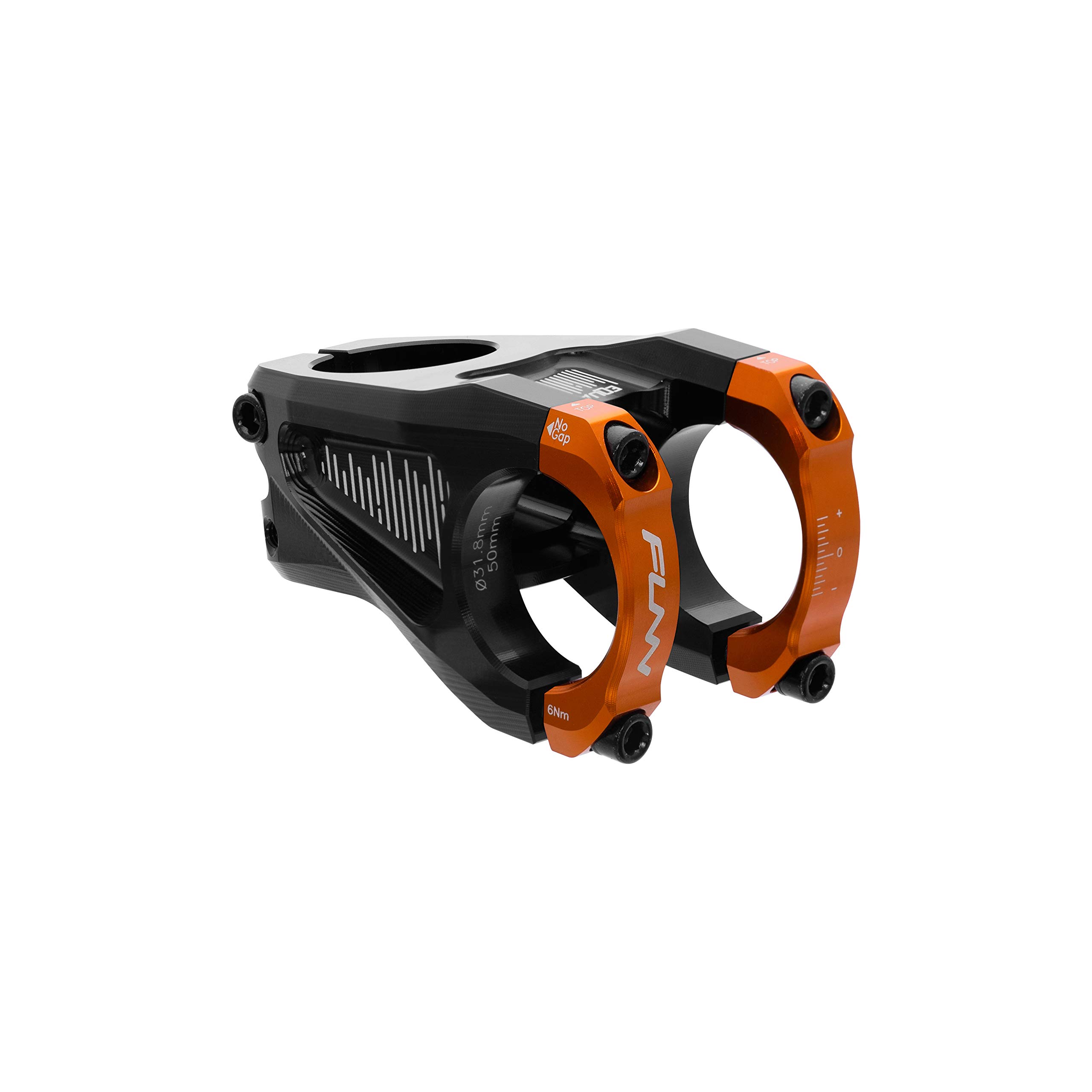 Funn イコライザー 自転車ステム 10mmドロップまたはライズ 31.8mmバークランプ (長さ50mm、オレンジ)｜湖南オンライン