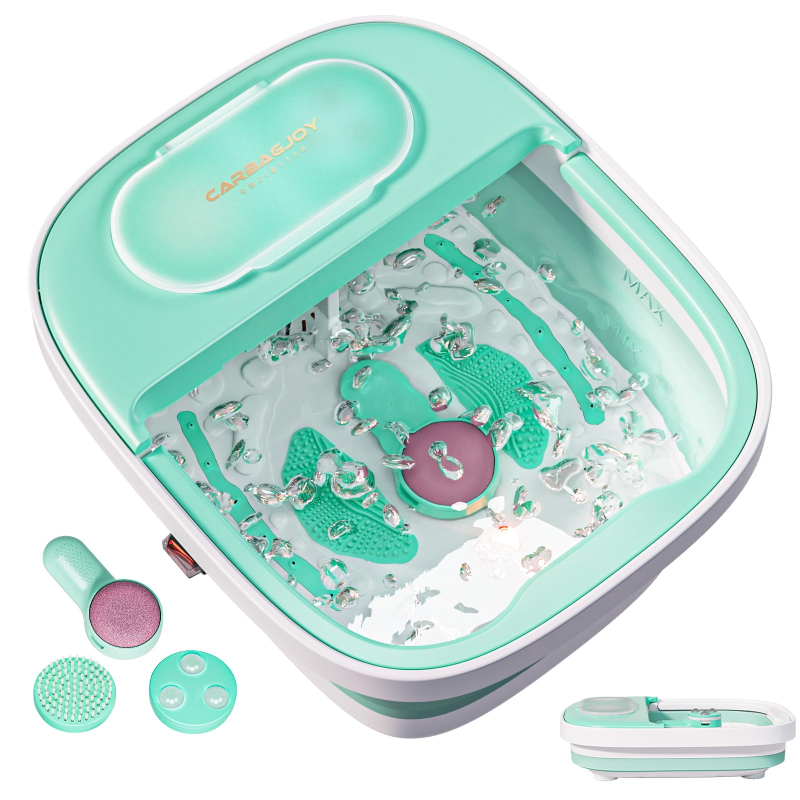 楽天市場】Carbagjoy 折り畳め フットバス 足湯 保温 浴剤可 高温自動