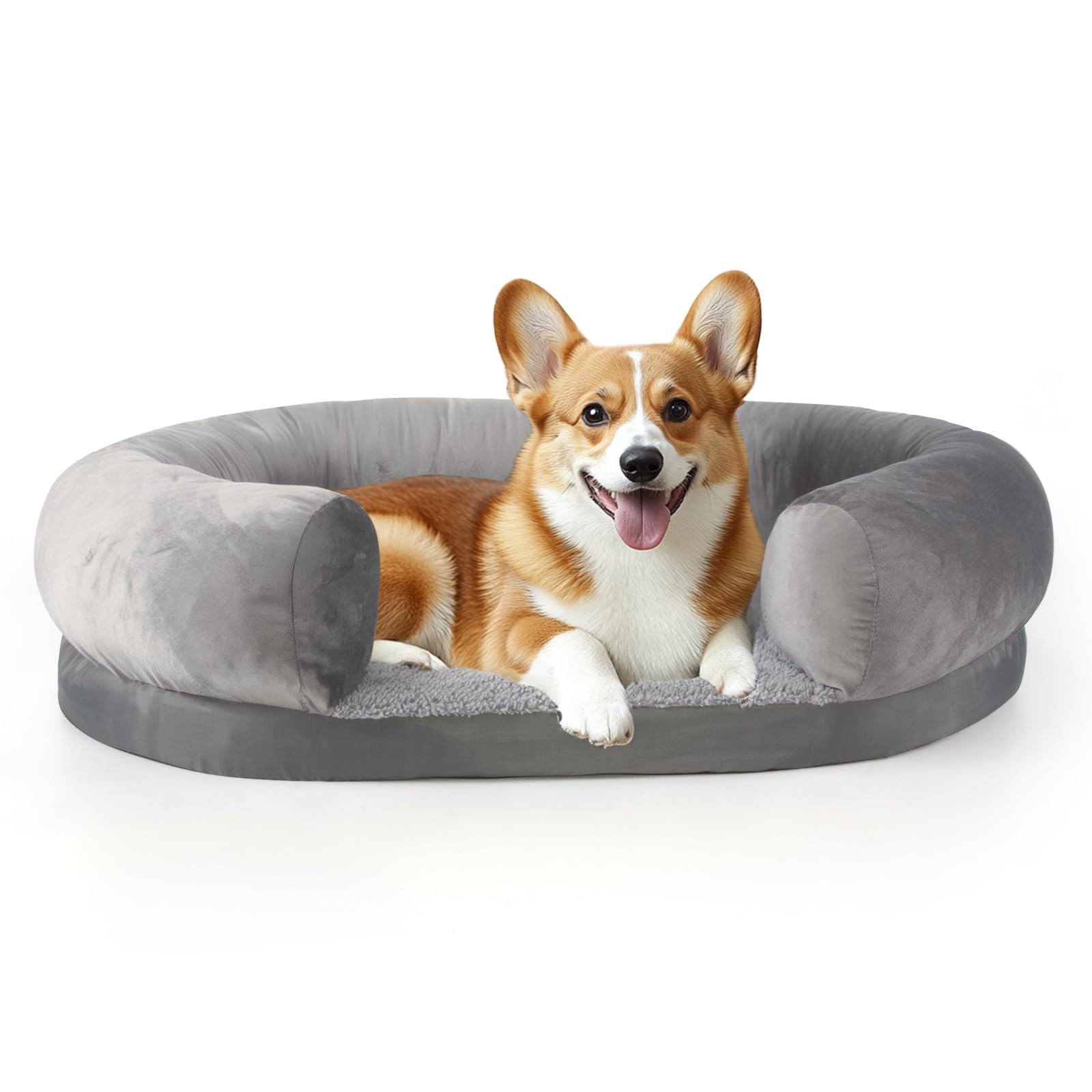 Peto-Raifu 犬用ベッド 犬ベッド ペットベッド カバー洗える ペット用 クッション 犬のベッド ソファー ラウンド 秋冬用 洗える 小型犬 中型犬 大型犬 滑り止め 老犬介護 床ずれ 防止 ふわふわ 高反発 犬 介護ベッド 丈夫 高床 猫 ベッド