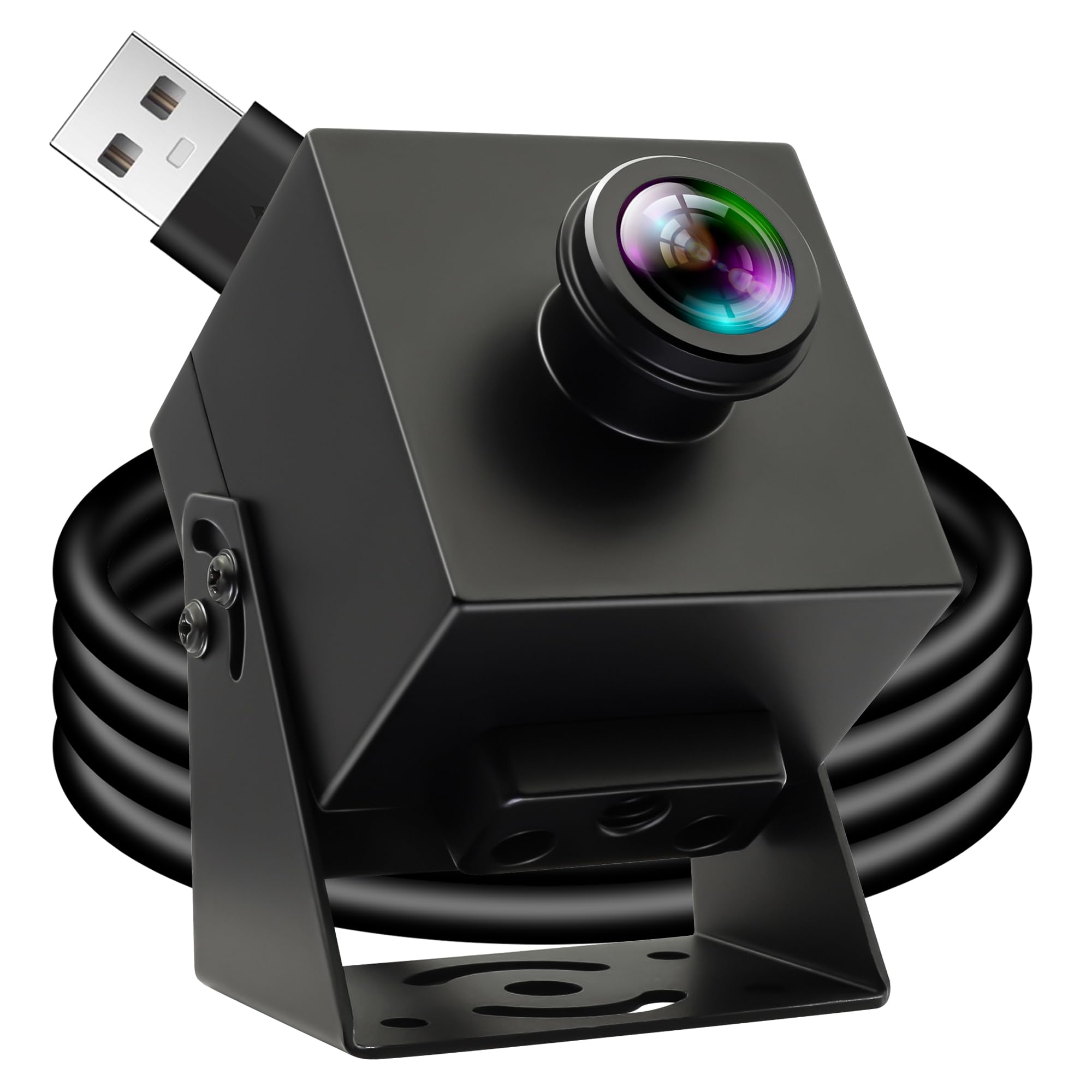 ELP 48MP USBカメラ 8KウルトラHD USBカメラ 200度広角魚眼レンズ付き ウェブカメラ コンピュータ用 ライトバーンカメラ レーザー彫刻機 プラグアンドプレイ ドキュメントスキャン 顔認識用 20,415円