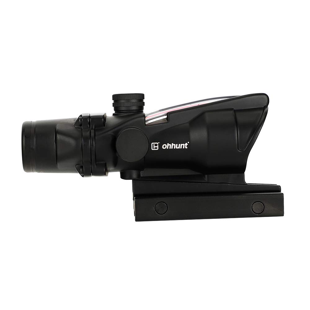 ohhunt 4X32 スコープ 自動調光 赤いイルミネーション シェブロンガラスエッチングレチクル acog ライフルスコープ