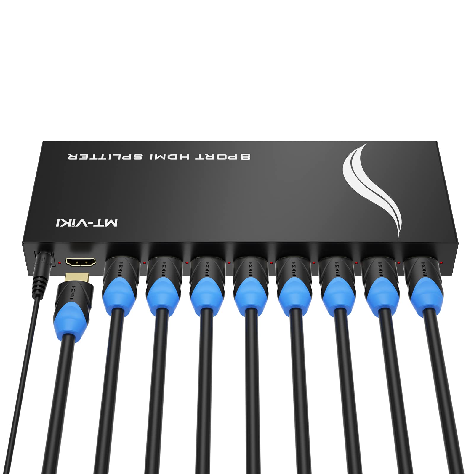 MT-VIKI HDMI 分配器 1入力8出力 4K HDMI スプリッター 8出力同時出力 HDMI スプリッター 8出力の8ポート HDMI1.4 スプリッター 4K@30Hz 8画面同時出力 3D PS5 Xbox HDTV DVD 対応