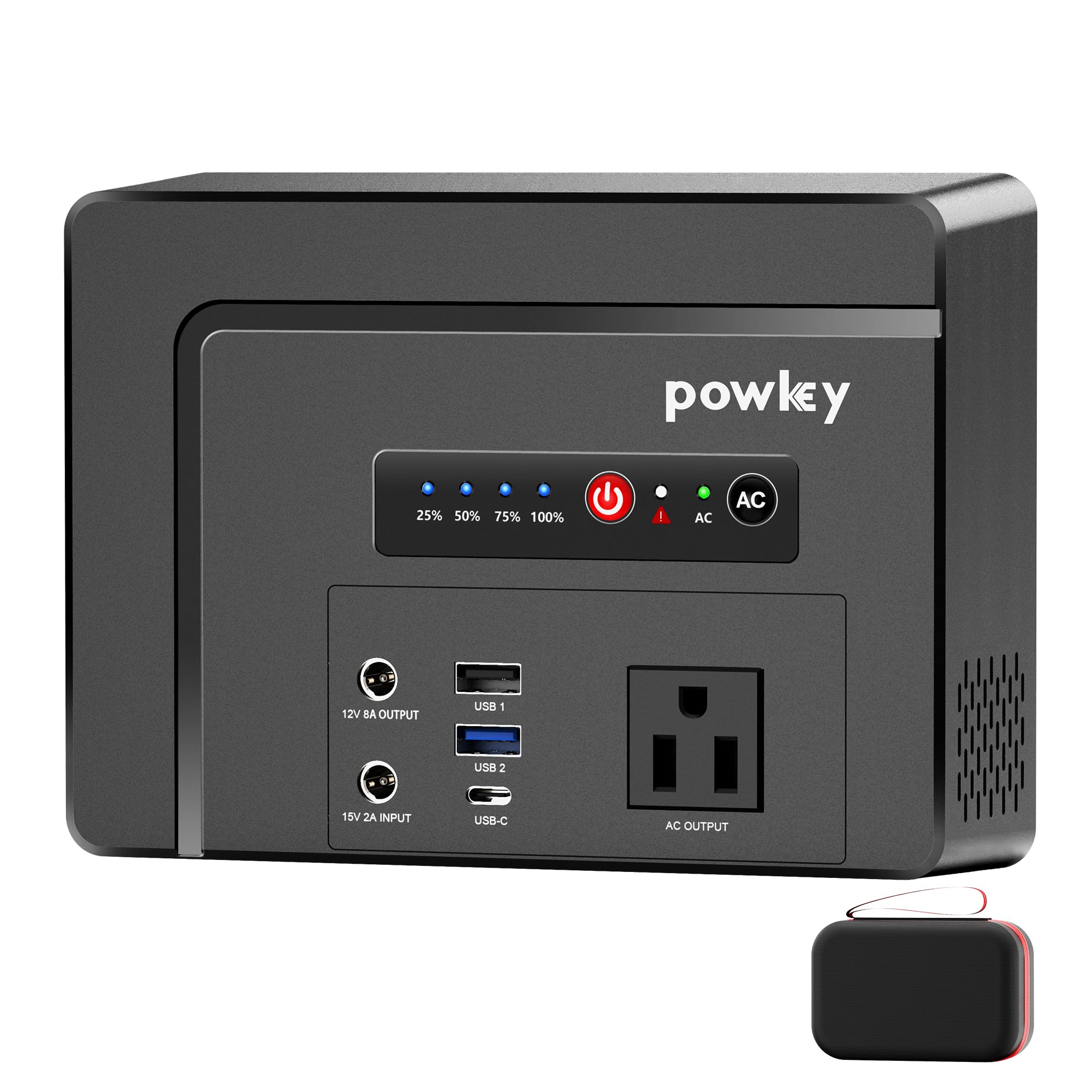 Powkey ポータブル電源 G100 97.68Wh/26400mAh大容量 ポータブルバッテリー 小型 AC100W PD65W デュアル充電 USB-C急速充電 PSE認証済 キャンプ アウトドア 停電対策 家庭用