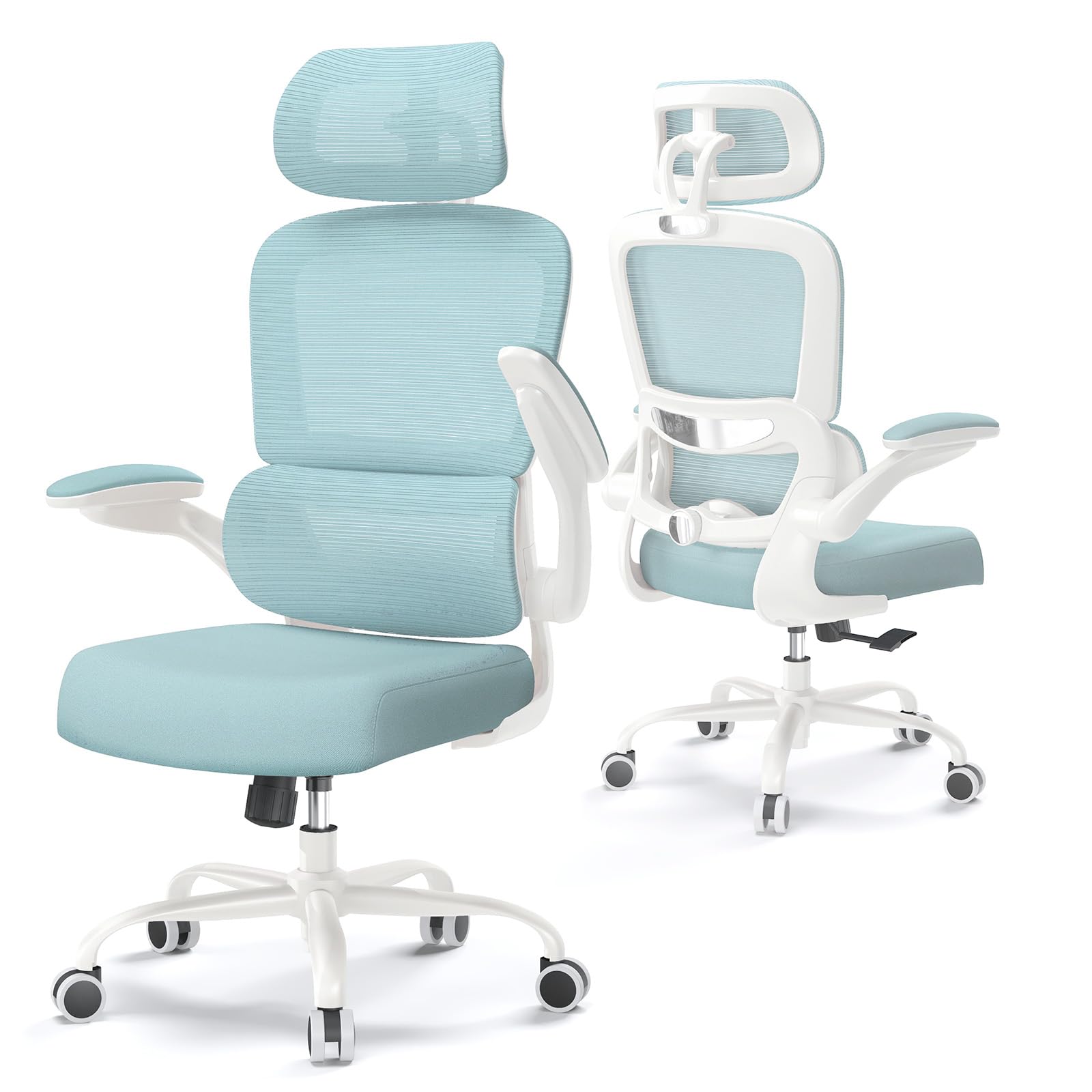 TRALT オフィスチェア - 椅子 デスクチェア イス チェア いす - Chair 可動式ランバーサポート 跳ね上げ式アームレスト 通気性メッシュ ゲーミングイス おしゃれ 腰痛対策 勉強椅子 3Dヘッドレスト パソコンチェア Office Chair