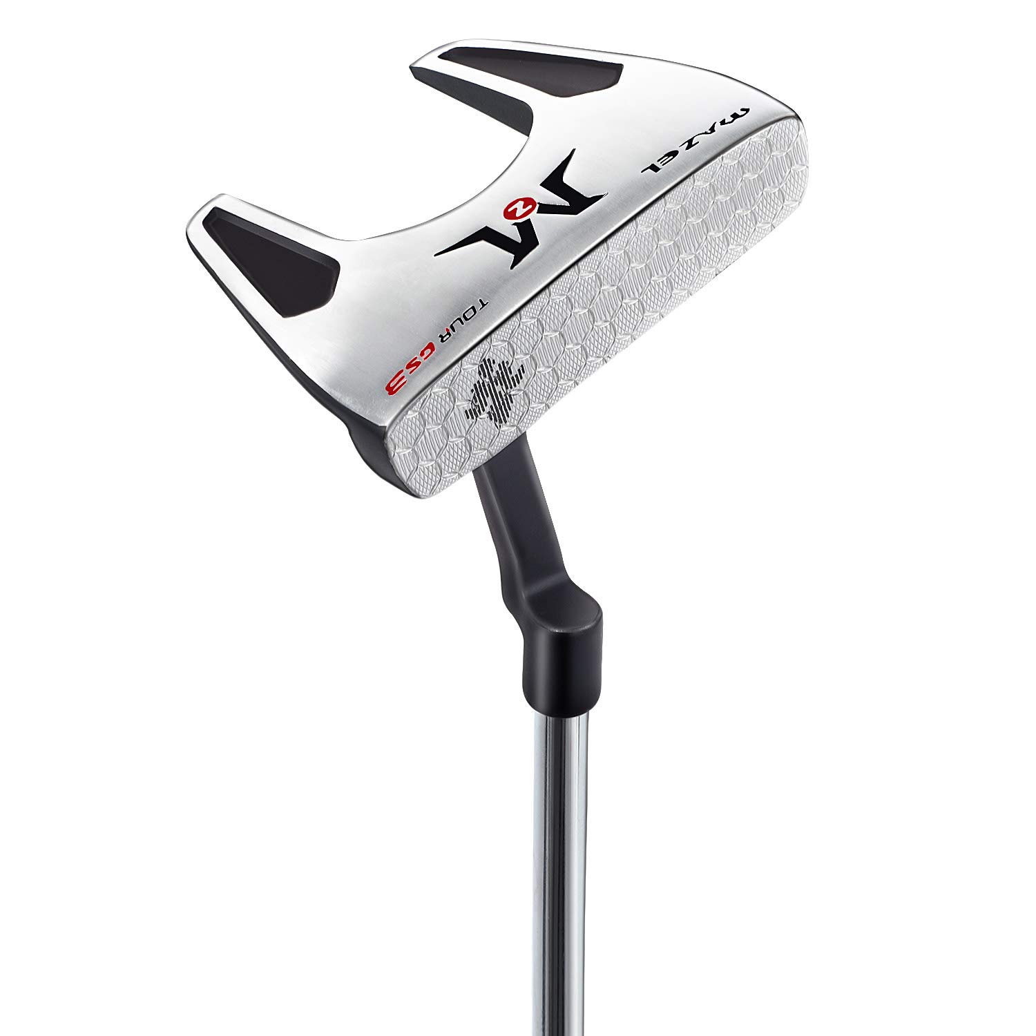 MAZEL ゴルフ パター クラブ 右用 メンズ ロフト角:3.5 ライ角:72度 シャフト長さ:34インチ 番手:パター (黒い - GS3 青の握り)