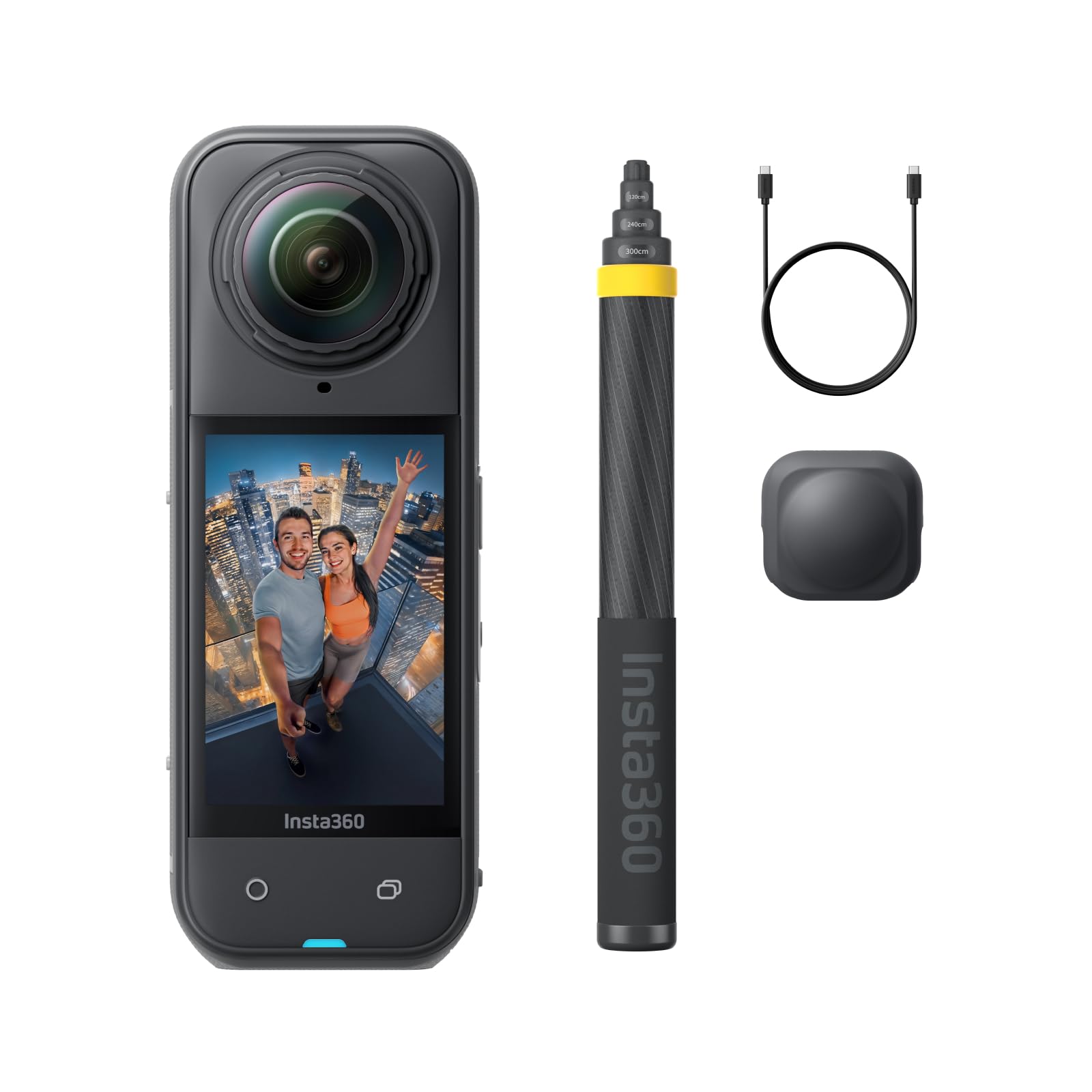 Insta360 X5 No Droneキット- 防水 8K 360度全景カメラ、見えない自撮り棒効果、高い暗所性能、頑丈で交換可能なレンズ、3時間バッテリー、クリアなオーディオ、手ブレ補正|湖南オンライン