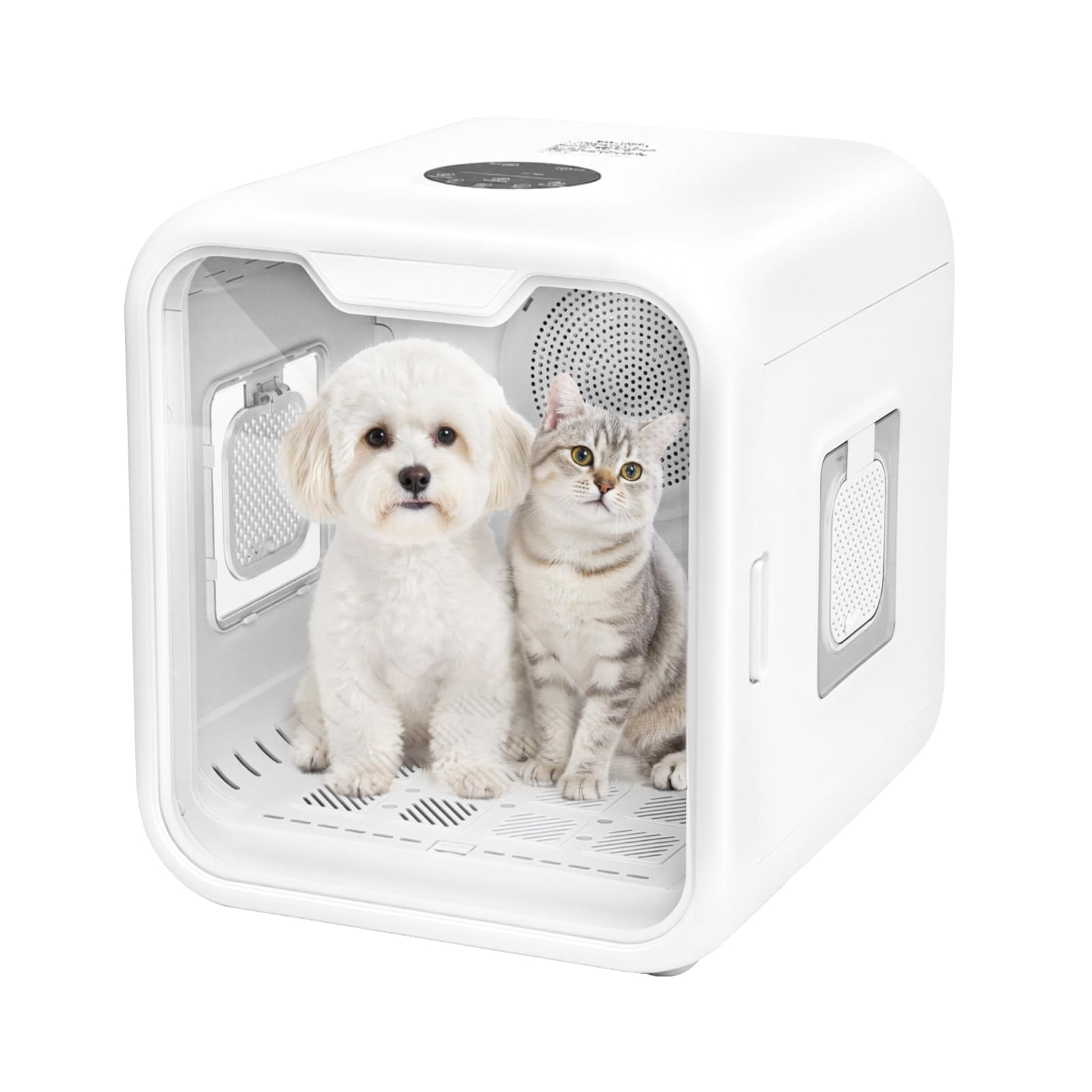 PETTOM ペットドライルーム ペットドライヤー ペット乾燥機 ペット用ドライヤー ドライヤーハウス 犬 猫 ドライヤー ボックス 快適 乾燥 ボックス 63L大容量 急速乾燥 加熱保護 低音作業 風量 温度調整可能|湖南オンライン