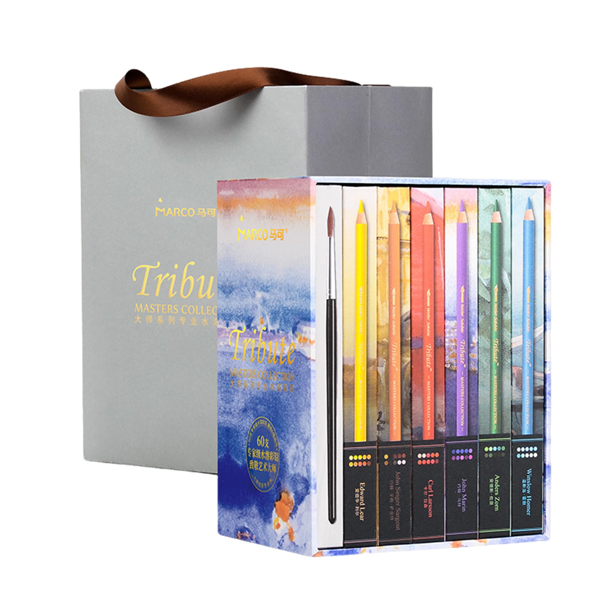 楽天市場】Marco 水彩色鉛筆セット 60色 水性色鉛筆 柔らかい芯 塗り絵