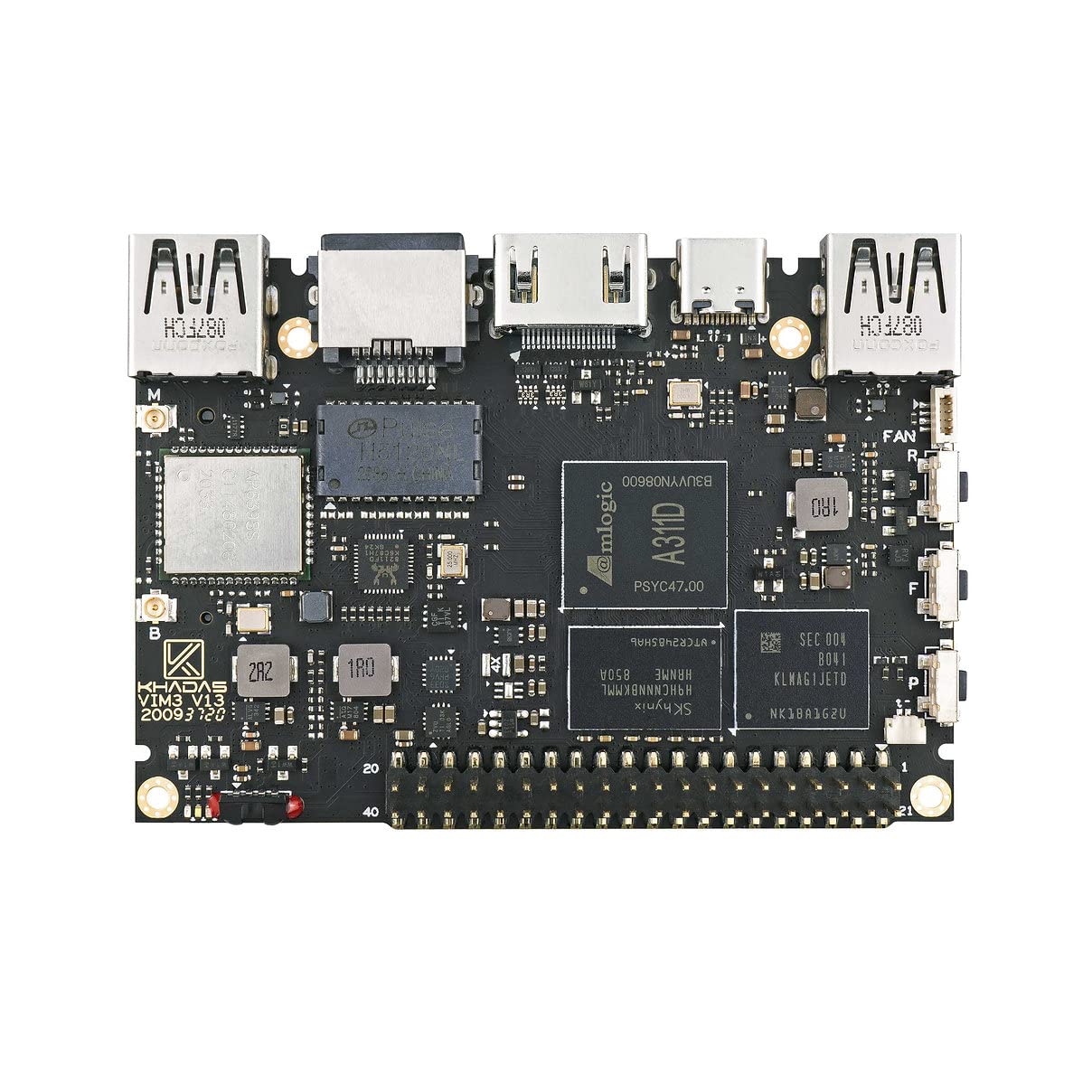 Khadas シングルボードコンピューター VIM3 Basic SBC Amlogic製CPU,A311D搭載,LPDDR4,2GB RAM 16GB eMMC.BT5.0 Wi-Fi RSDB｜湖南オンライン