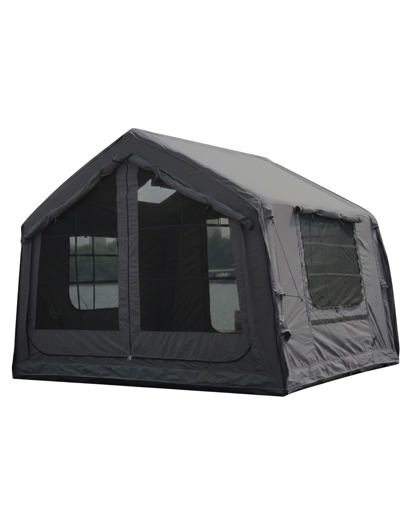 エアーテント インフレータブルテント TCポリコットン 軍幕風 グリーン ロッジ型 小屋型 煙突穴付き 簡単設営 4シーズン対応 メッシュ窓 通気性 ファミリーキャンプ ソロ・デュオキャンプ アウトドア 収納袋・ペグ・ポンプ付き 4・5人用｜湖南オンライン 83,083円