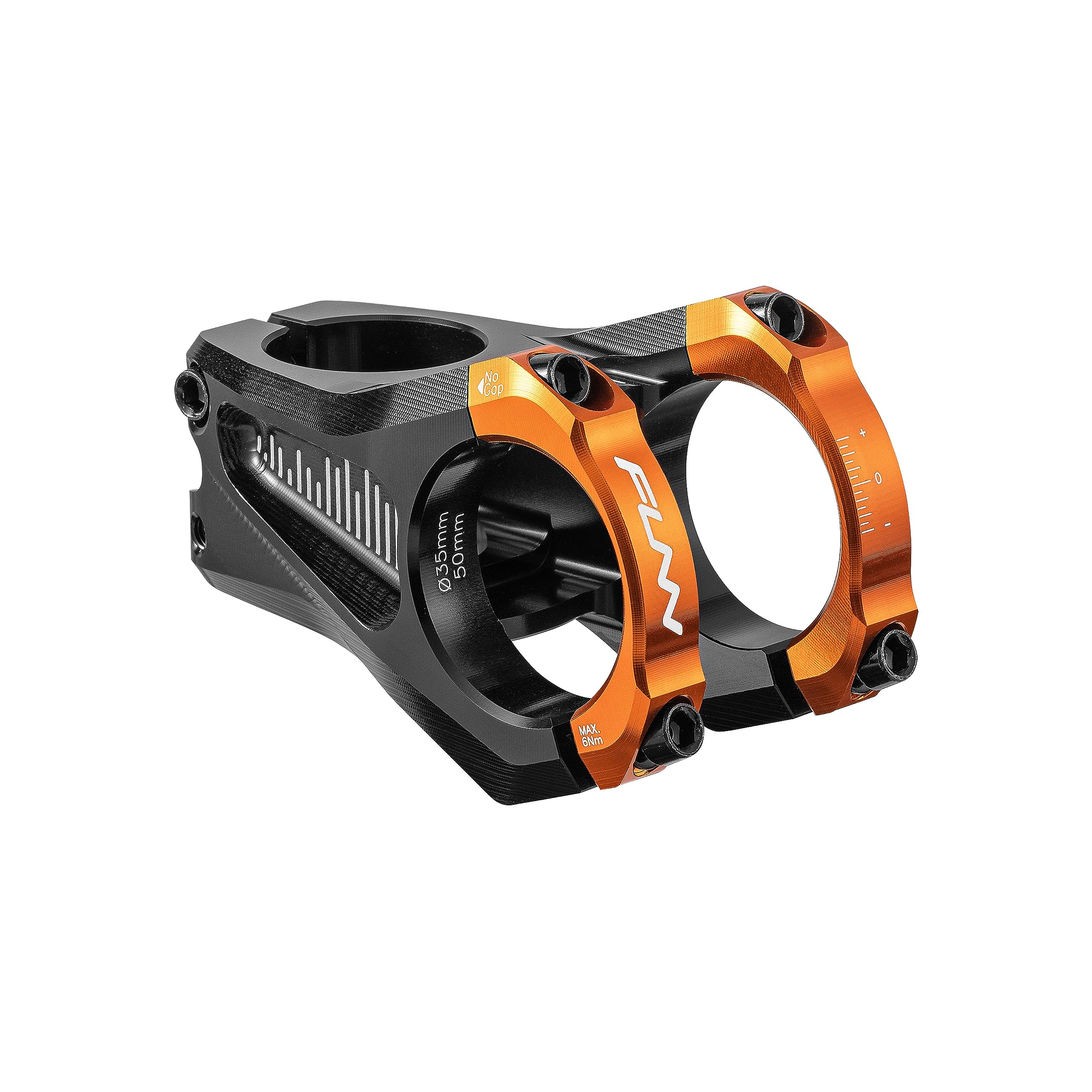 Funn イコライザー (Equalizer) バイクステム - ゼロライズ、長さ50mmのステム、35mmのバークランプ、マウンテンバイクとBMXバイク用の0度の自転車ステム (オレンジ)