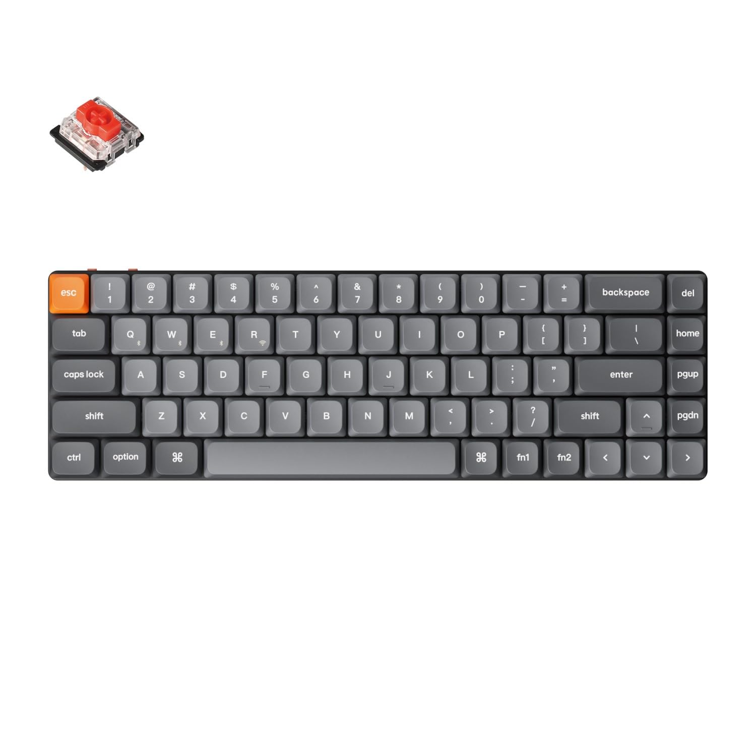 【国内正規品】Keychron K7 Max QMK/VIA対応薄型ワイヤレス・カスタムメカニカルキーボード 2.4GH/Bluetooth/有線対応 65% JISレイアウト White LEDライト ロープロファイルGateronメカニカルスイッチ ホ|湖南オンライン