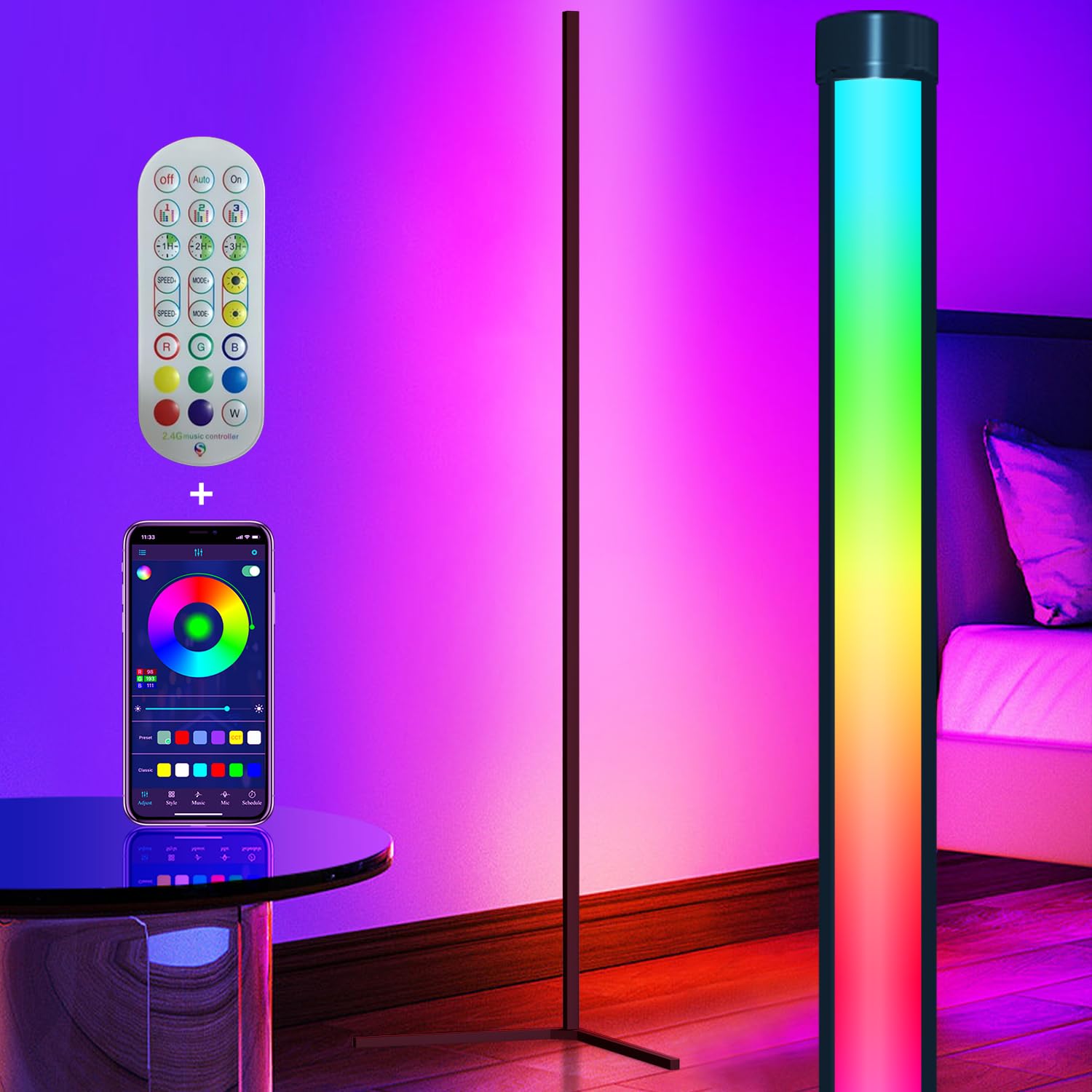 楽天市場】RGB LED フロアライト 間接照明スタンド フロアランプ