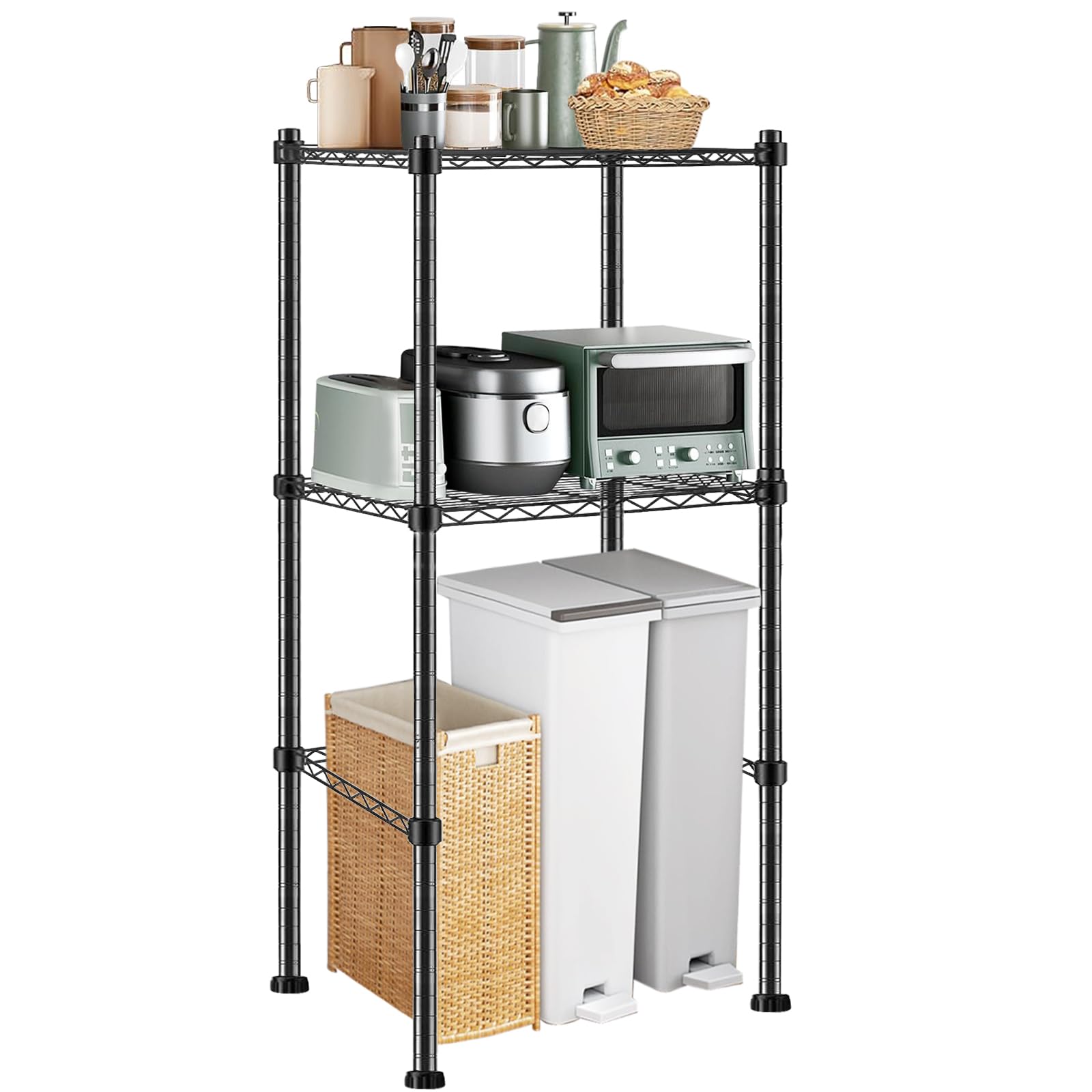 楽天市場】UTIMIU 冷蔵庫ラック 3段 レンジラック ゴミ箱上ラック 幅60