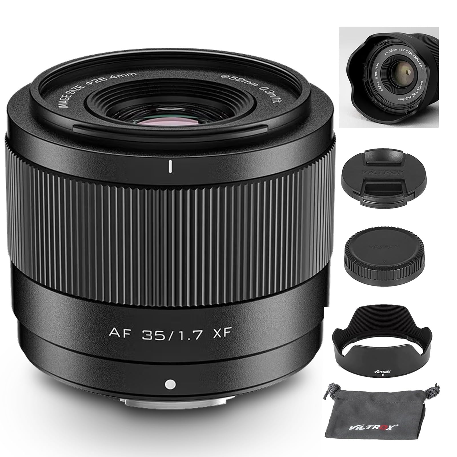 VILTROX 35mm F1.7 XFマウントレンズ、大口径APS-C STMオートフォーカスプライムレンズ、富士フイルム Fuji XFマウントX-E4 X-H1 X-Pro3 X-S10 X-T4 X-T10 X-T20 X-T30 XT30II X