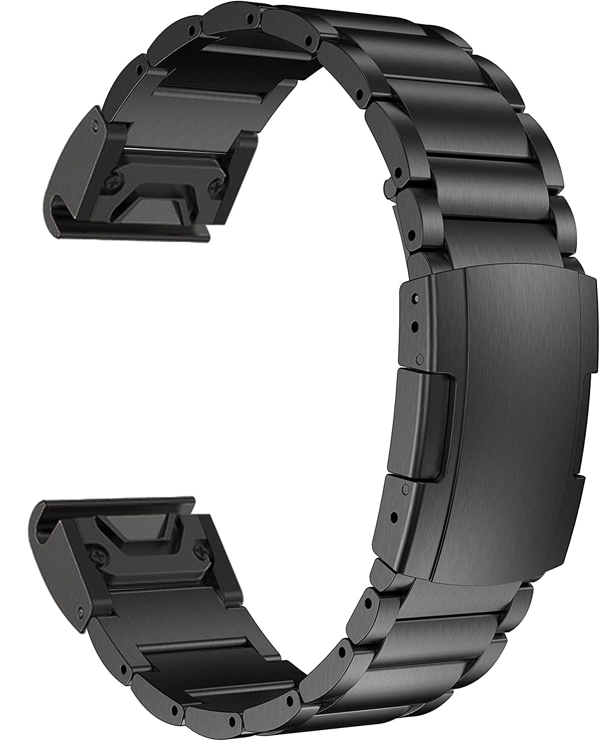 [MaKTech] チタンバンド ガーミン用 22mm クイックリリース メタルブレスレットストラップ トータスバックル付き Garmin Fenix 8 47mm/7/7 Pro/6/6 Pro/5/5 Plus, Instinct 2 スマートウォッチ