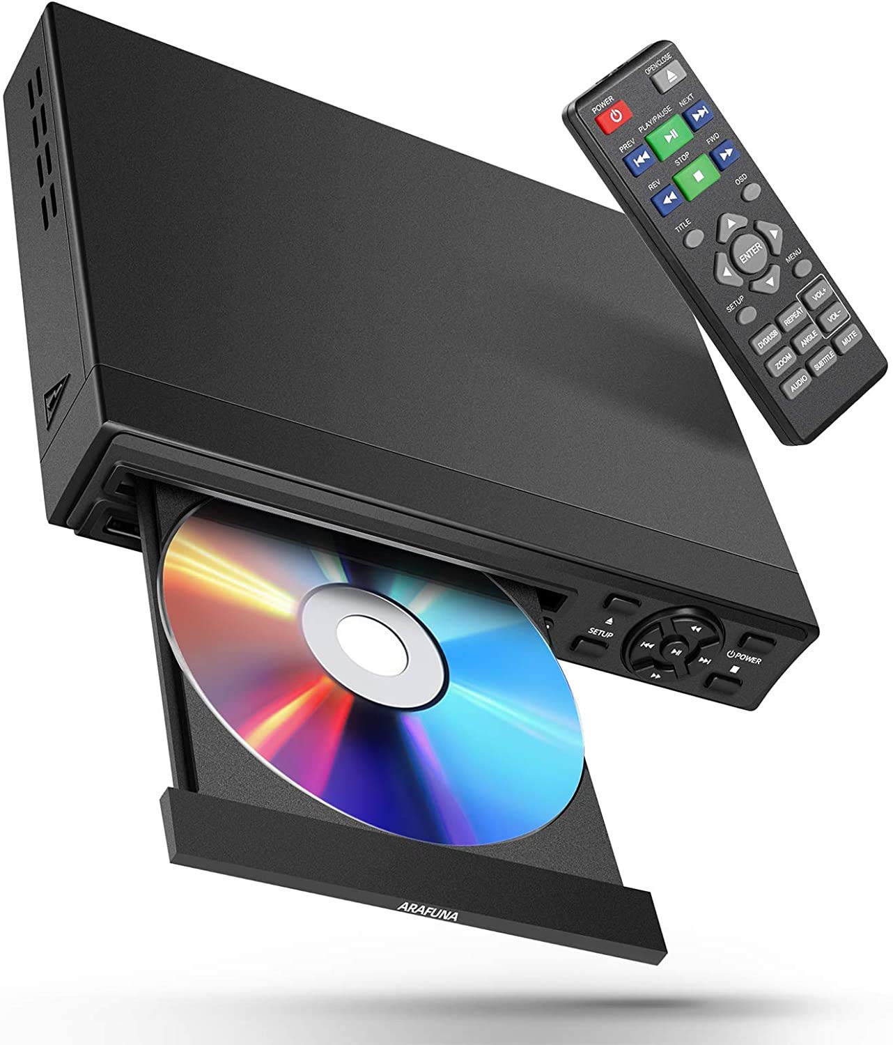DVDプレーヤー 1080Pサポート ARAFUNA リージョンフリー 再生用プレーヤー DVD/CD/SVCD/VCD/MP3ディスクプレーヤー CPRM対応 HDMI出力 番組 テレビ 地上デジタル放送 テレビ/プロジェクター接続可能 Blue-ray