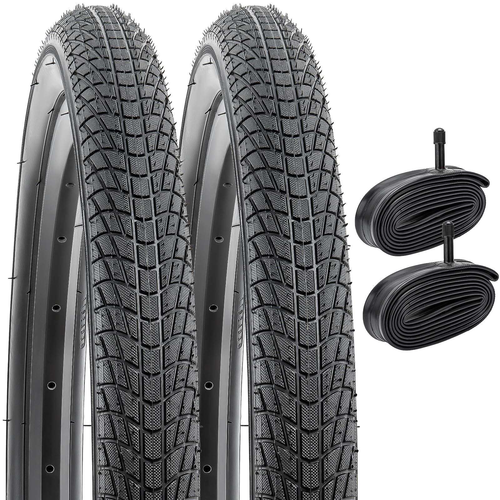 YunSCM 2本セット,16 1.75 タイヤ,16x1.75 47-305 自転車タイヤ + 16x1.50/1.90 チューブ 肉厚 米式バルブ32mm,適用 16インチ 1.75 マウンテンバイク,Y-1023