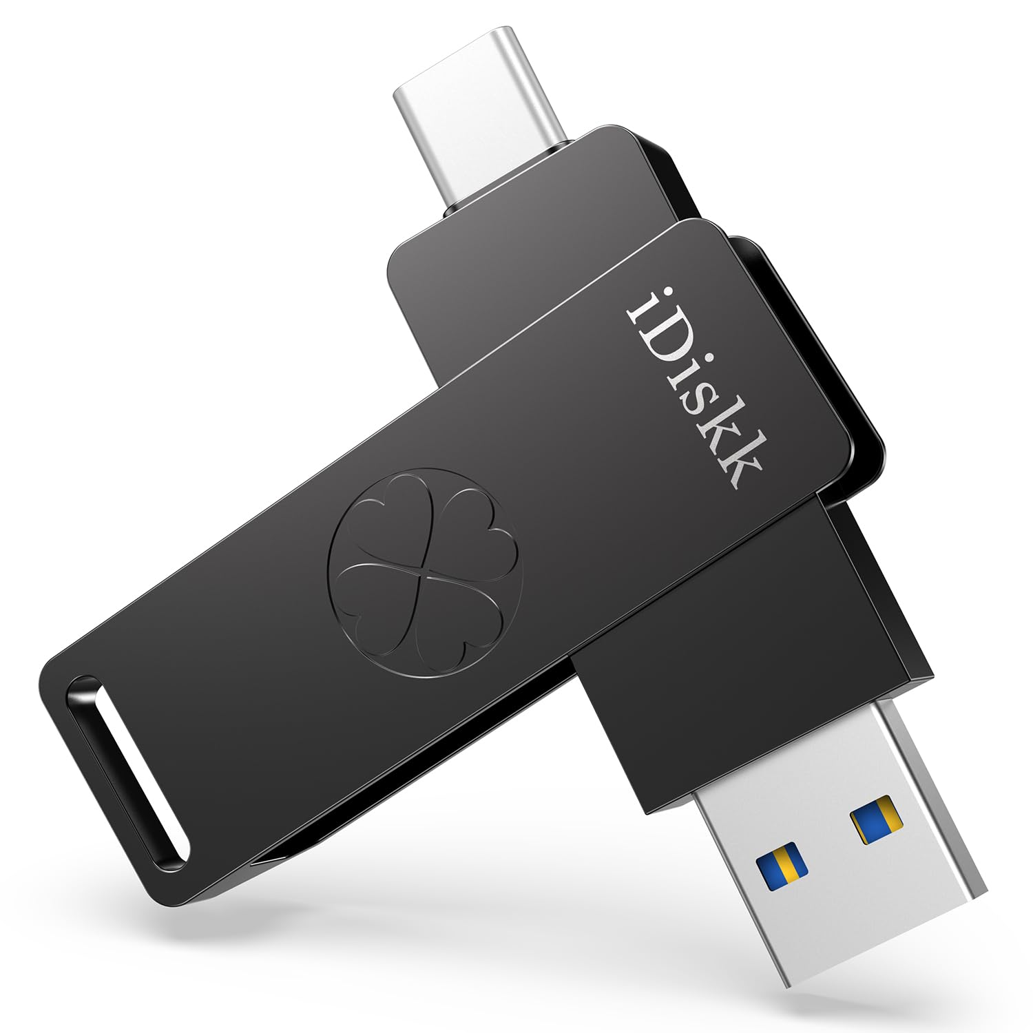 iDiskk 超高速 ソリッドステート外付けSSD 512GB iPhone16/15対応 USB3.2 Gen2 最大読取り速度1000MB/s(10Gbps)ハイスピード フラッシュメモリ ドライブ【USB3.2+Type-Cコネクタ搭載 専用APP使｜湖南オンライン