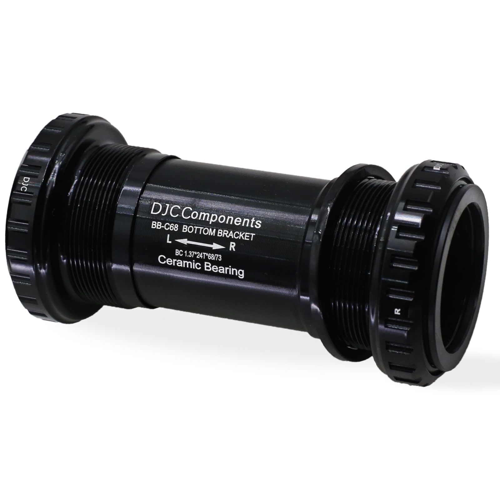 DJC セラミック/スチールベアリング DUBボトムブラケット 68/73mm BSA 29mm 英ネジ 28.99mmスピンドル対応 (セラミックベアリング黒)