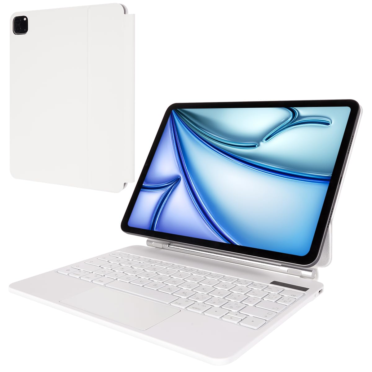 LAMA マジックキーボード付きケース 2024 iPad Air6（M2）11インチ iPad Air第4/5世代10.9インチ iPadPro第1/2/3/4世代 11インチに対応キーボード 【日本技適認証取得】 磁気吸着 電量表示 トラックパッド搭載｜湖南オンライン