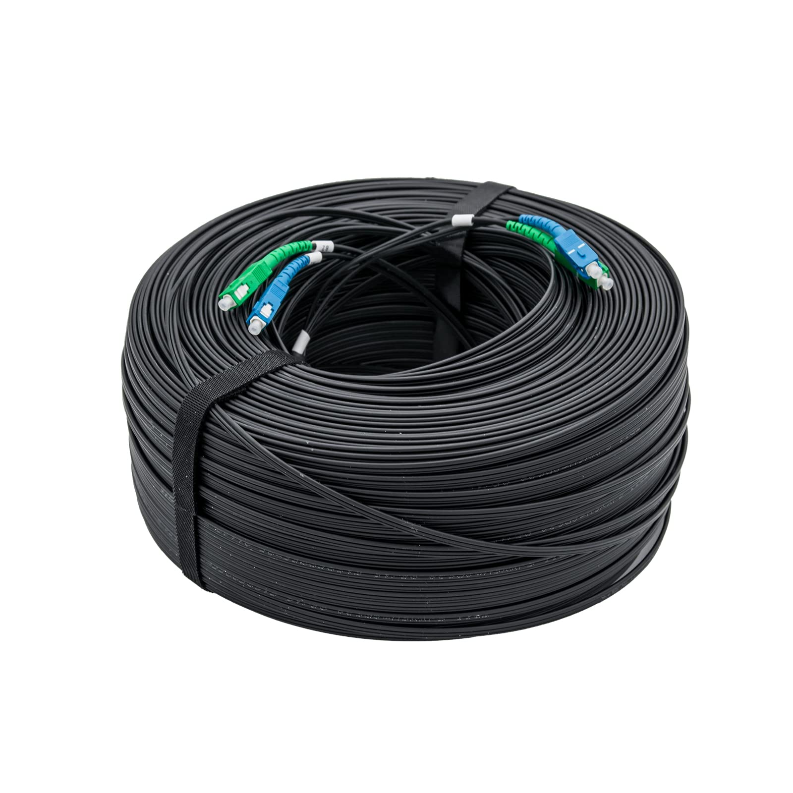 10Gtek FTTH 光ファイバーケーブル デュプレックス SC-SC 2芯 コネクタ G657A2 SMF 300M/984ft 野外