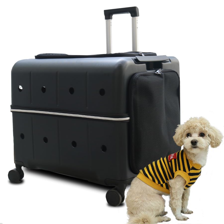 【ペットネル】 ペット キャリー バッグ かばん ペットハウス ケージ 小型犬 中型犬 猫 小動物 15kgまで 特殊コーティング 通気性 キャスター付き 360度回転 キャスター取り外し可能 リード固定 飛び出し防止 お出かけ ドライブ 旅行 通院 防災｜湖南オンライン