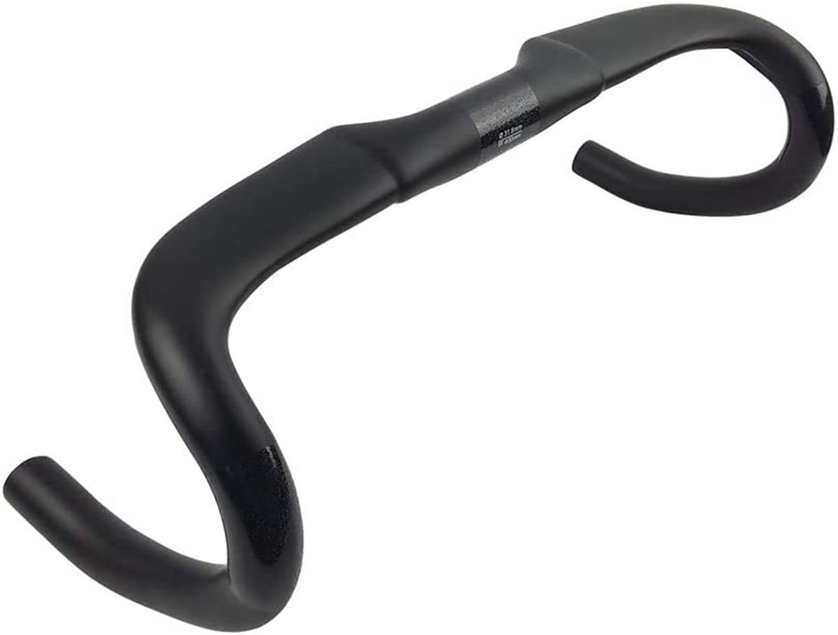 カーボンハンドル ロード自転車ハンドル エアロハンドルバー ドロップバーリーチ79.4mmドロップ123.5mm 直径31.8mm超軽量エアロダイナミックロードバーインテグレーテット人間工学 (400mm)