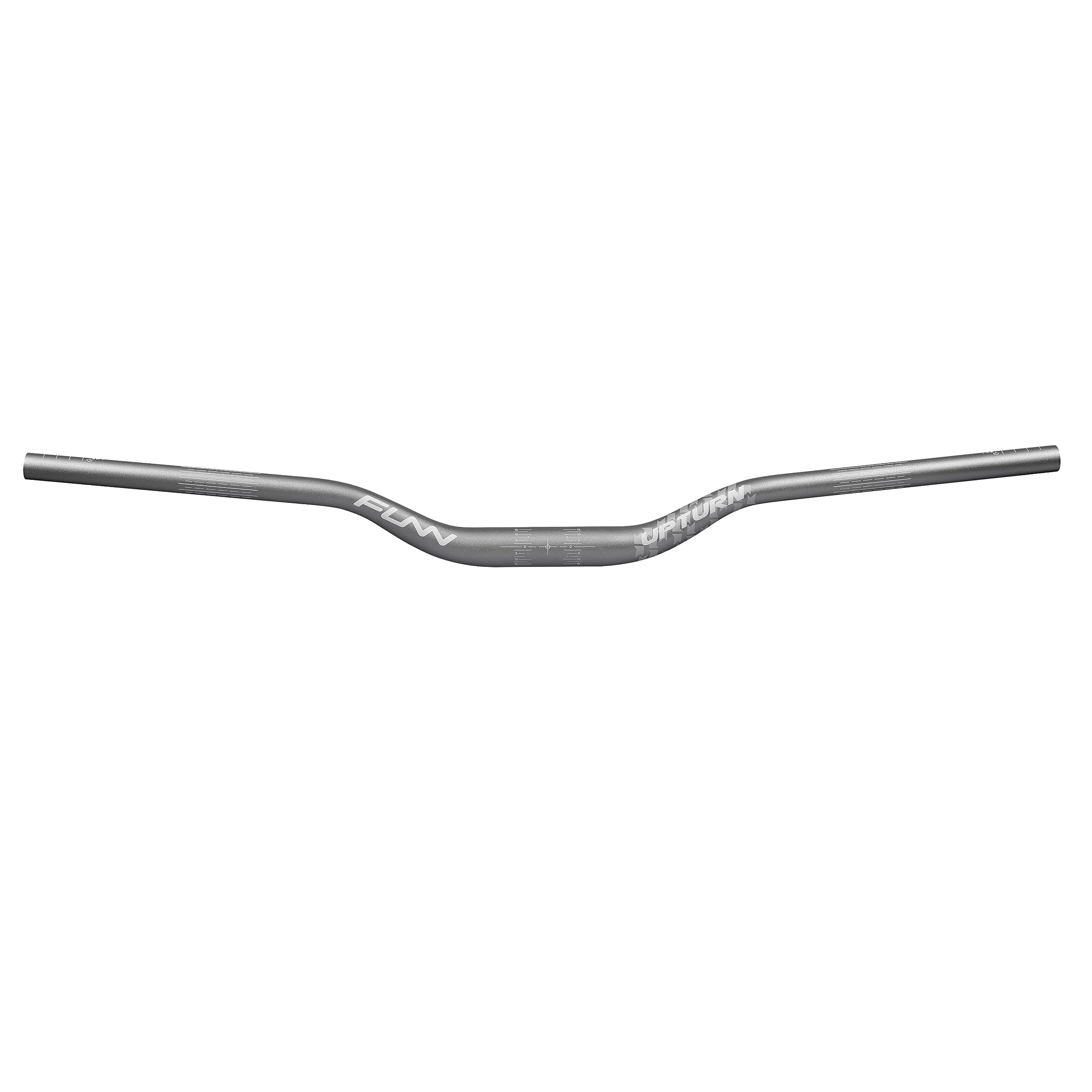 Funn アップターン (Upturn) ハイライズマウンテンバイクハンドルバー - バークランプ31.8mm、幅785mm付き。耐久性と軽量の合金ライザー自転車ハンドルバー、MTBとBMXバイク用 (40mm上昇、グレー)