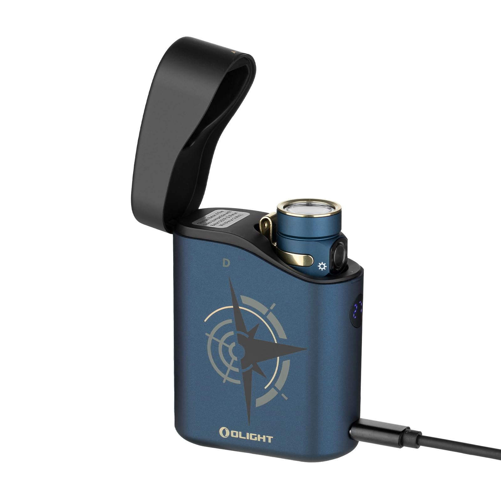 OLIGHT(オーライト) Baton 4 Kitフラッシュライト 1300ルーメン 充電ケース付き 小型 強力 無段階調光 懐中電灯 ハンディライト 充電式 キャンプ用 釣り用 登山用 軽量 IPX8防水 防災 停電対策 (ガイダンス ブルー) 12,326円