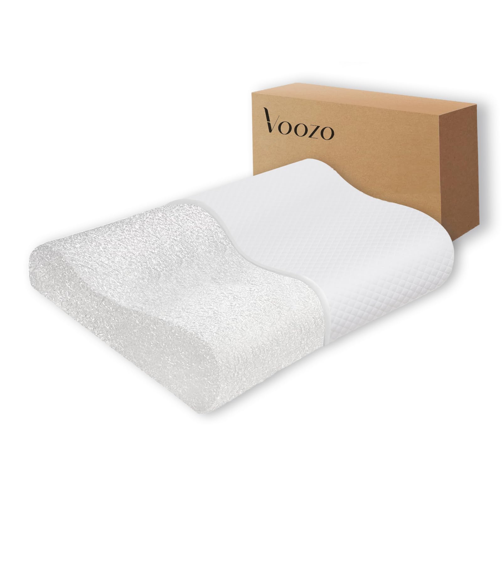 Voozo 枕 まくら 高反発 低反発 洗える枕 2段階 高さ調整 硬め 抗菌防臭 通気性 ファイバーピロー 首が痛くならない 丸洗い可能 仰向け 横向き 安眠枕 快眠 ゲル枕 耐圧分散 寝返り(硬さふつう【硬さ★★☆】)