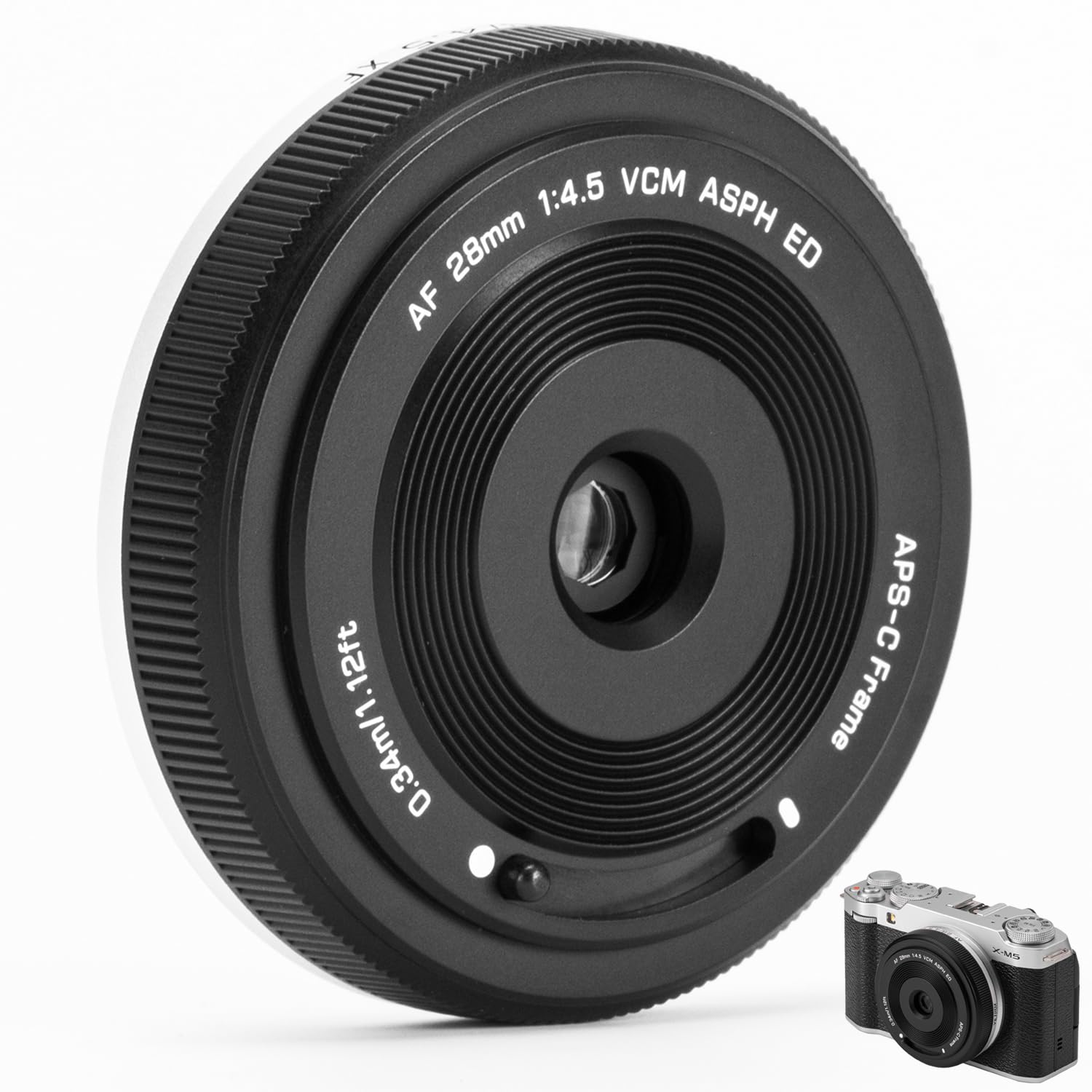 VILTROX 28mm F4.5 X 富士 Xマウントレンズ用、AF 28mm f/4.5 Xマウントパンケーキレンズプライムレンズ、APS-C広角レンズ、Fuji X-T5 X-H2 X-T50 X-M5 X-T30 II X-Pro3 X-S20 X